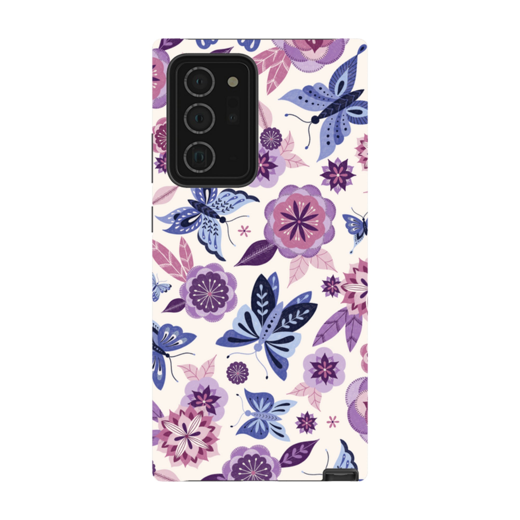 Samsung Tough Case - Butterfly Blooms Ivory By Jenny Zemanek