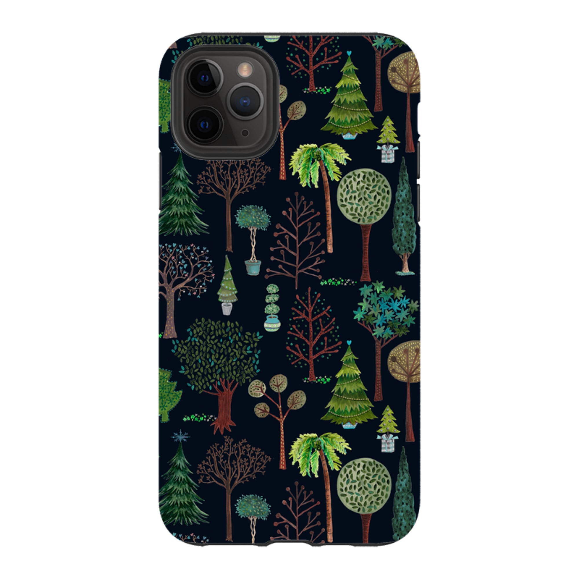 iPhone Tough Case - Xmas Trees Dark By Caroline Bonne Muller