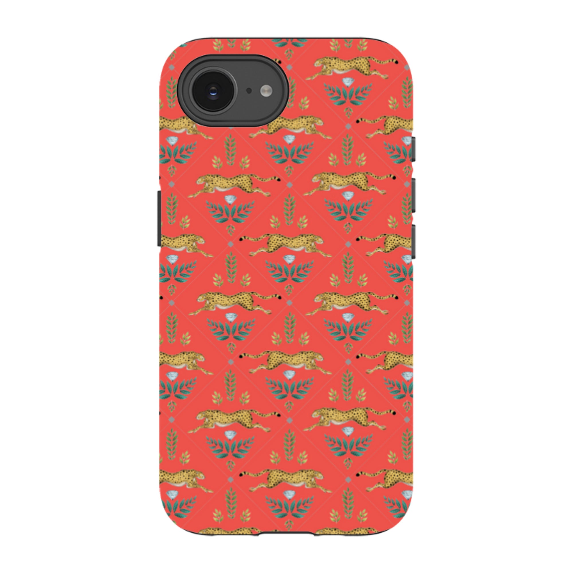 iPhone Tough Case - Cheetah Red By Catherine Rowe