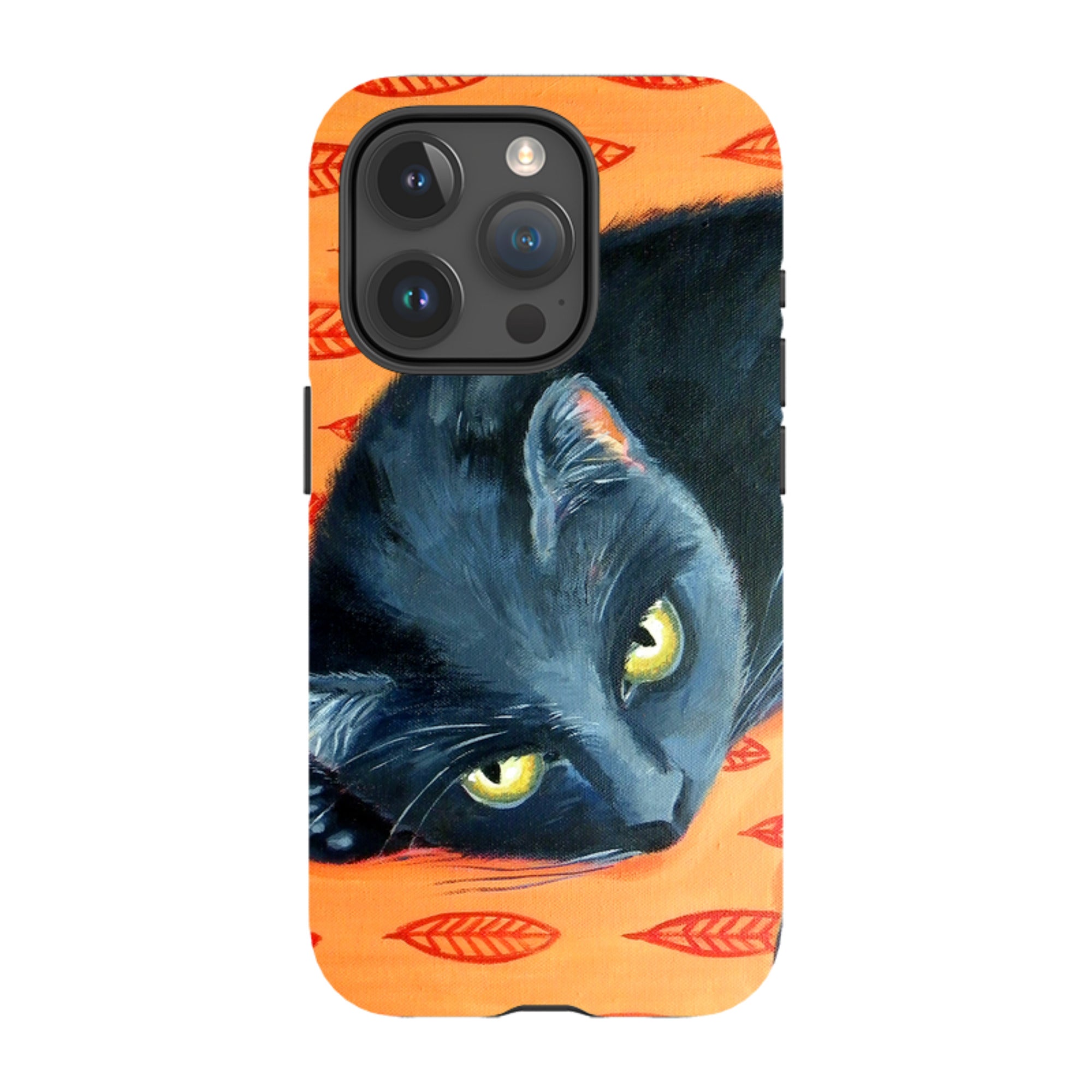 iPhone Tough Case - Black Cat By Mary Stubberfield