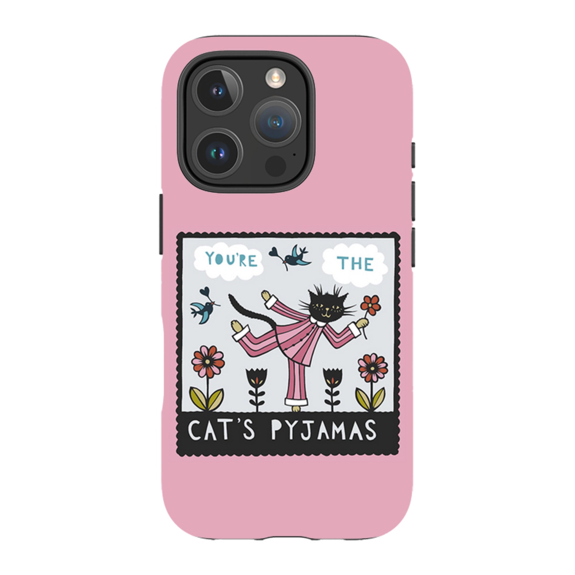 iPhone Tough Case - Cats Pyjamas Pink By Suzy Taylor