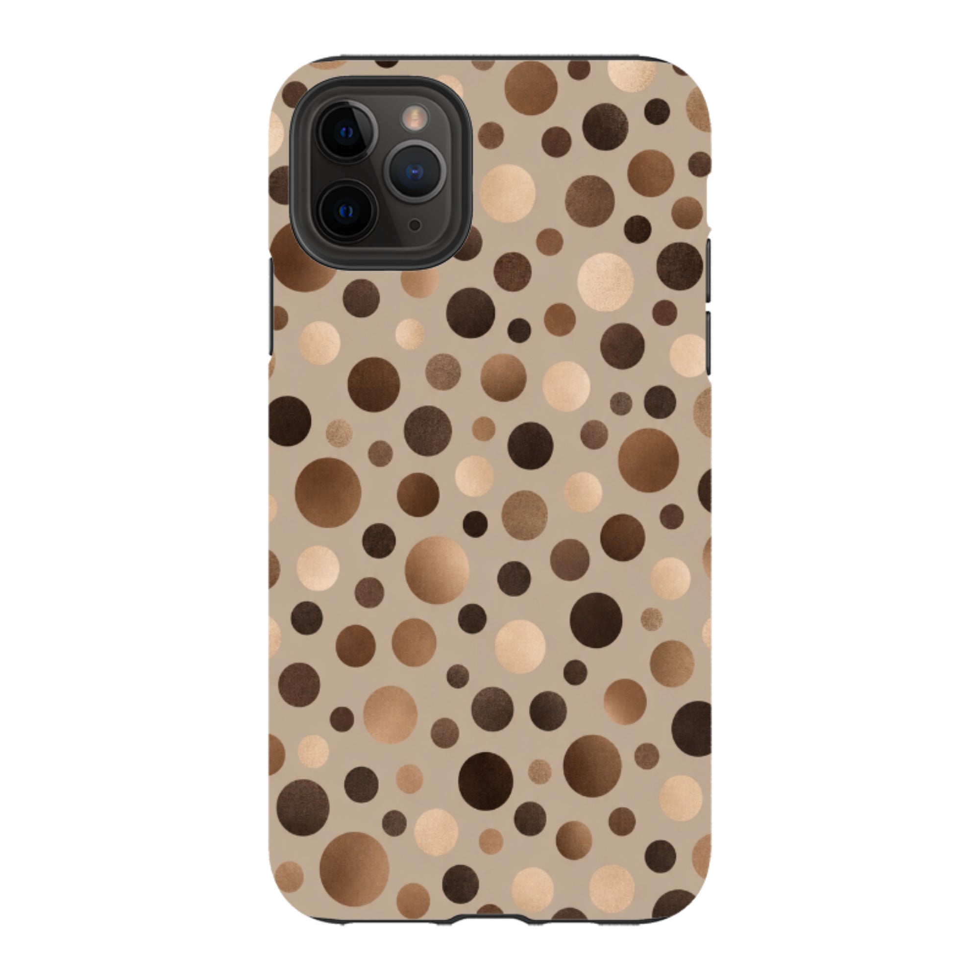 iPhone Tough Case - Rose Gold Polka Dot