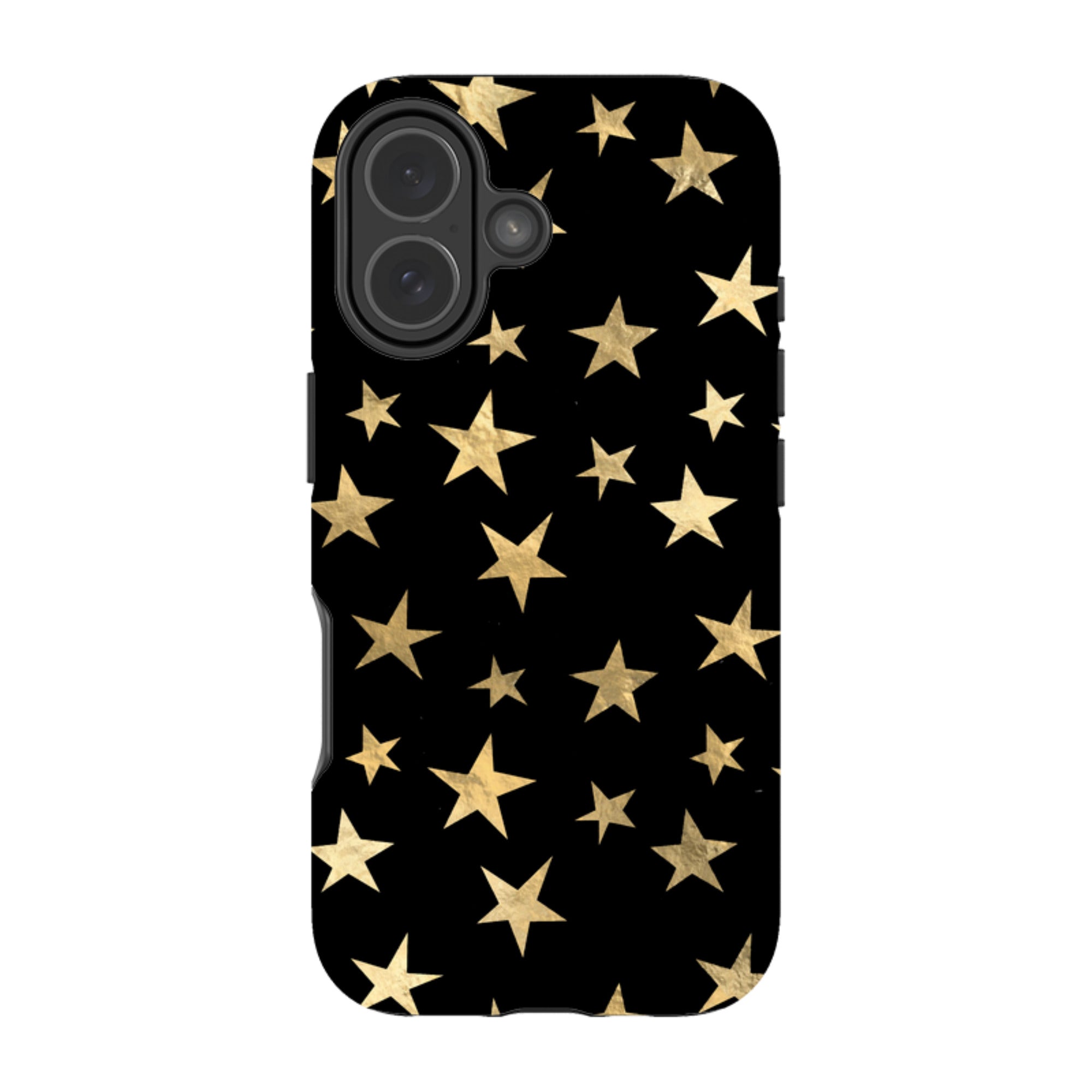 iPhone Tough Case - Black and Gold Stars