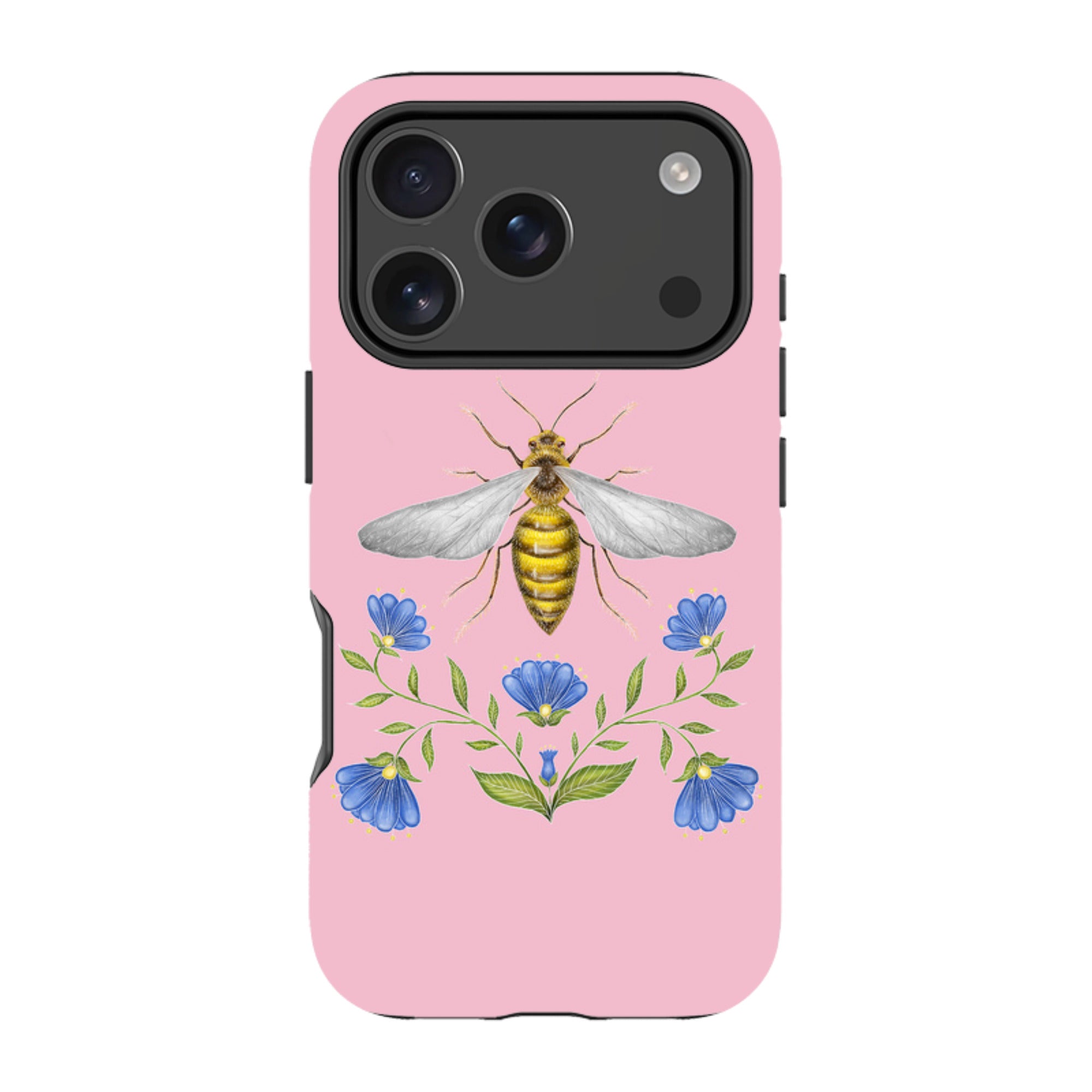 iPhone Tough Case - Wings Of Freedom Pink By Catherine Rowe