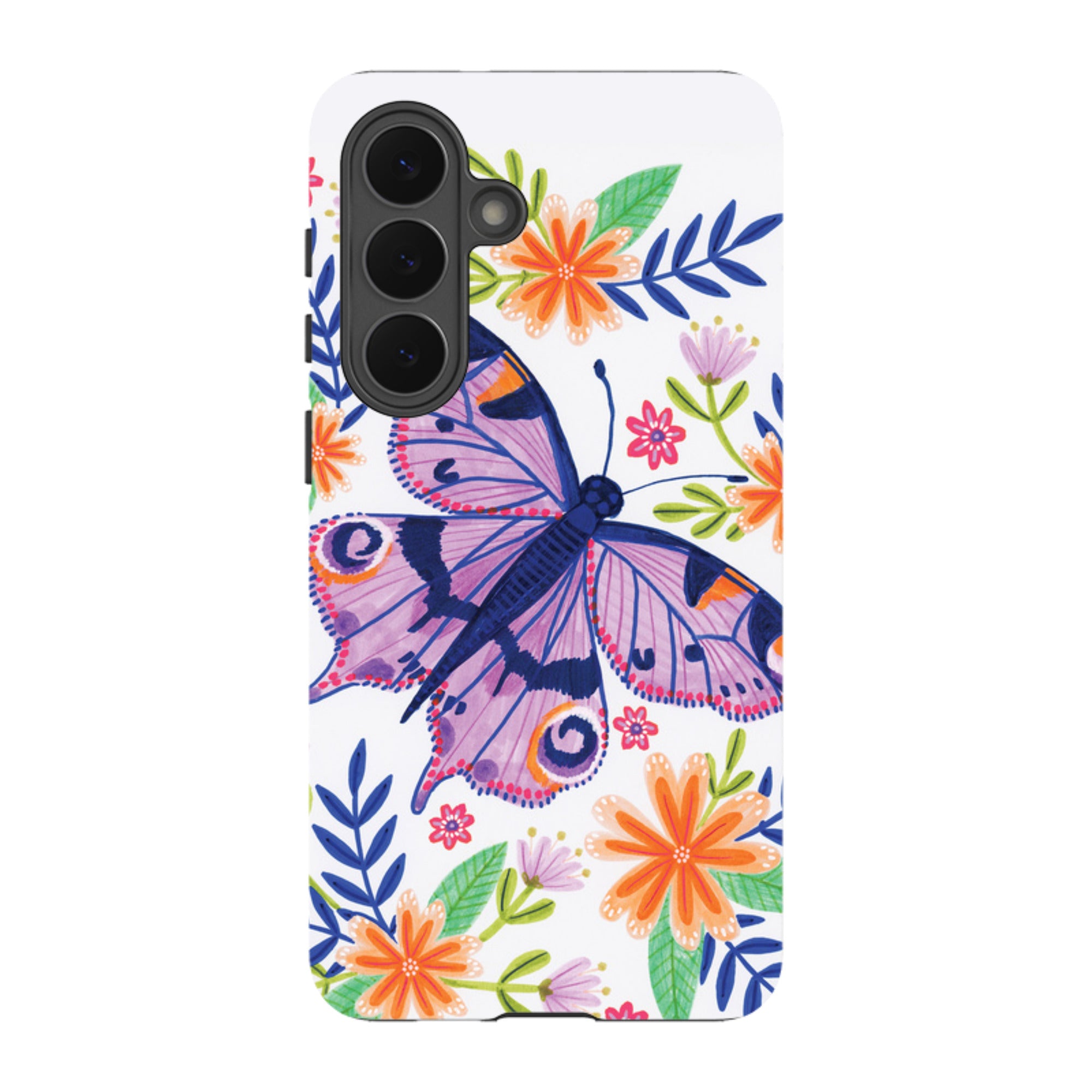 Samsung Tough Case - Floral Lilac Butterfly By Lee Foster Wilson