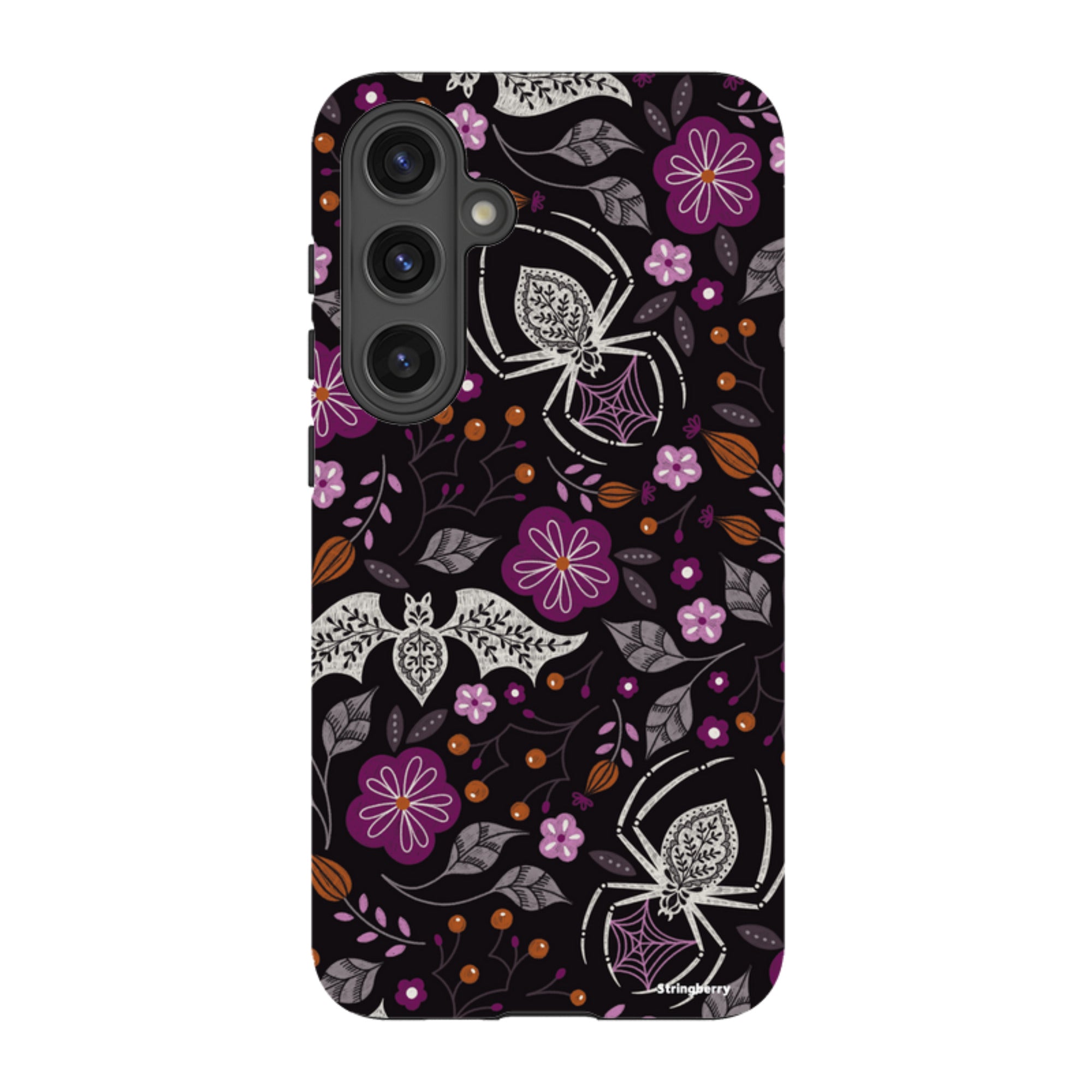 Samsung Tough Case - SpiderBat Pattern Black By Jenny Zemanek