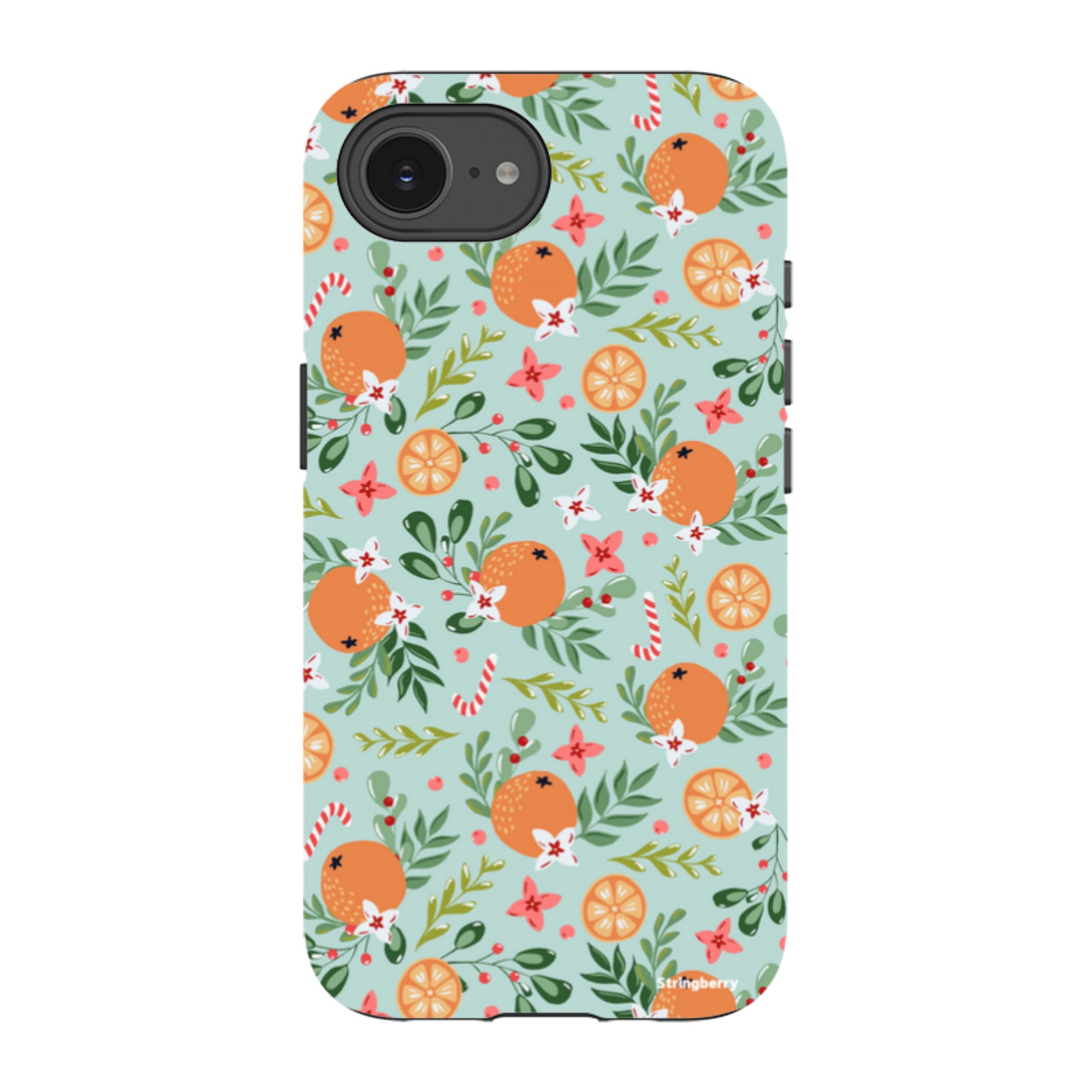 iPhone Tough Case - Oranges and Candy Canes
