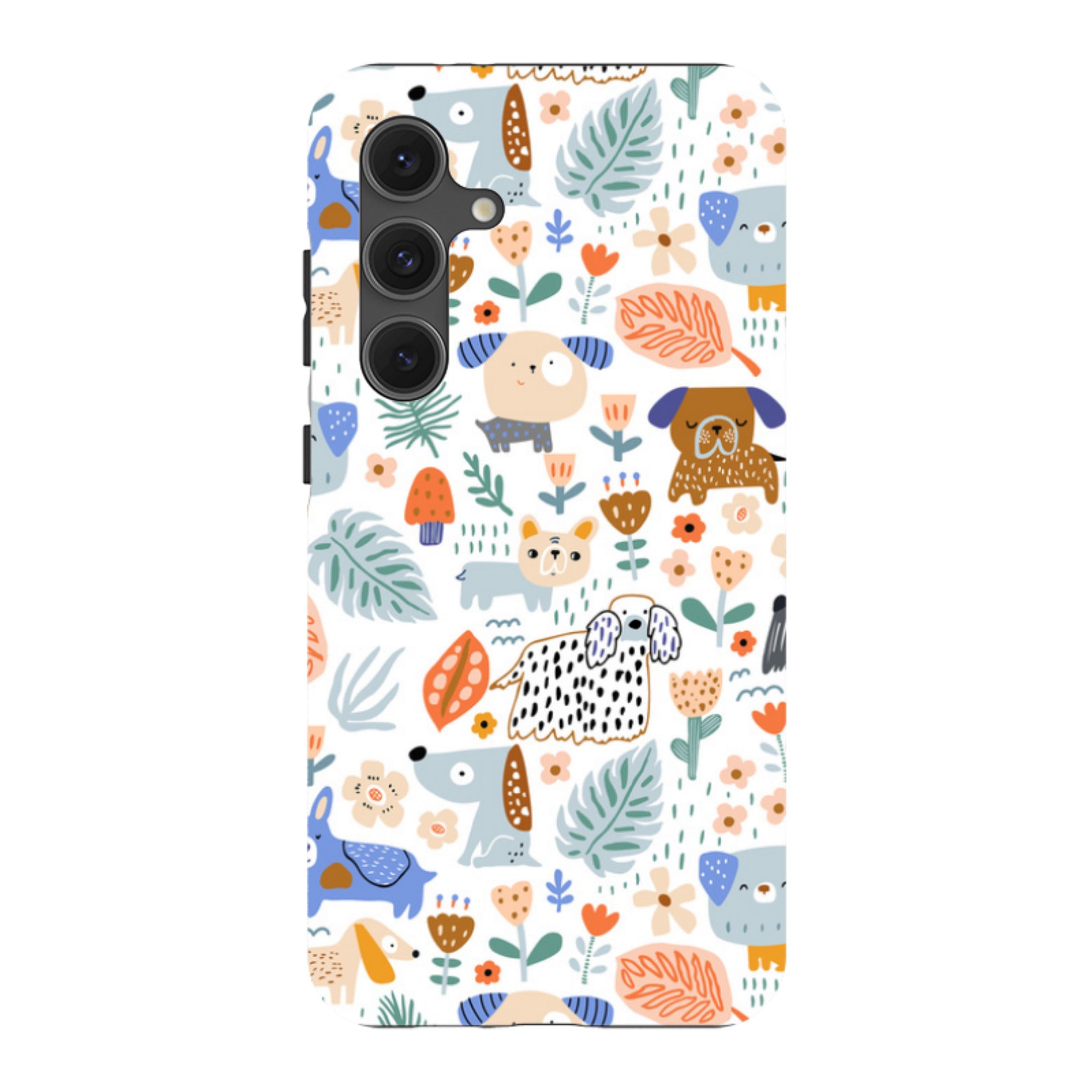 Samsung Tough Case - Dog Floral Pattern
