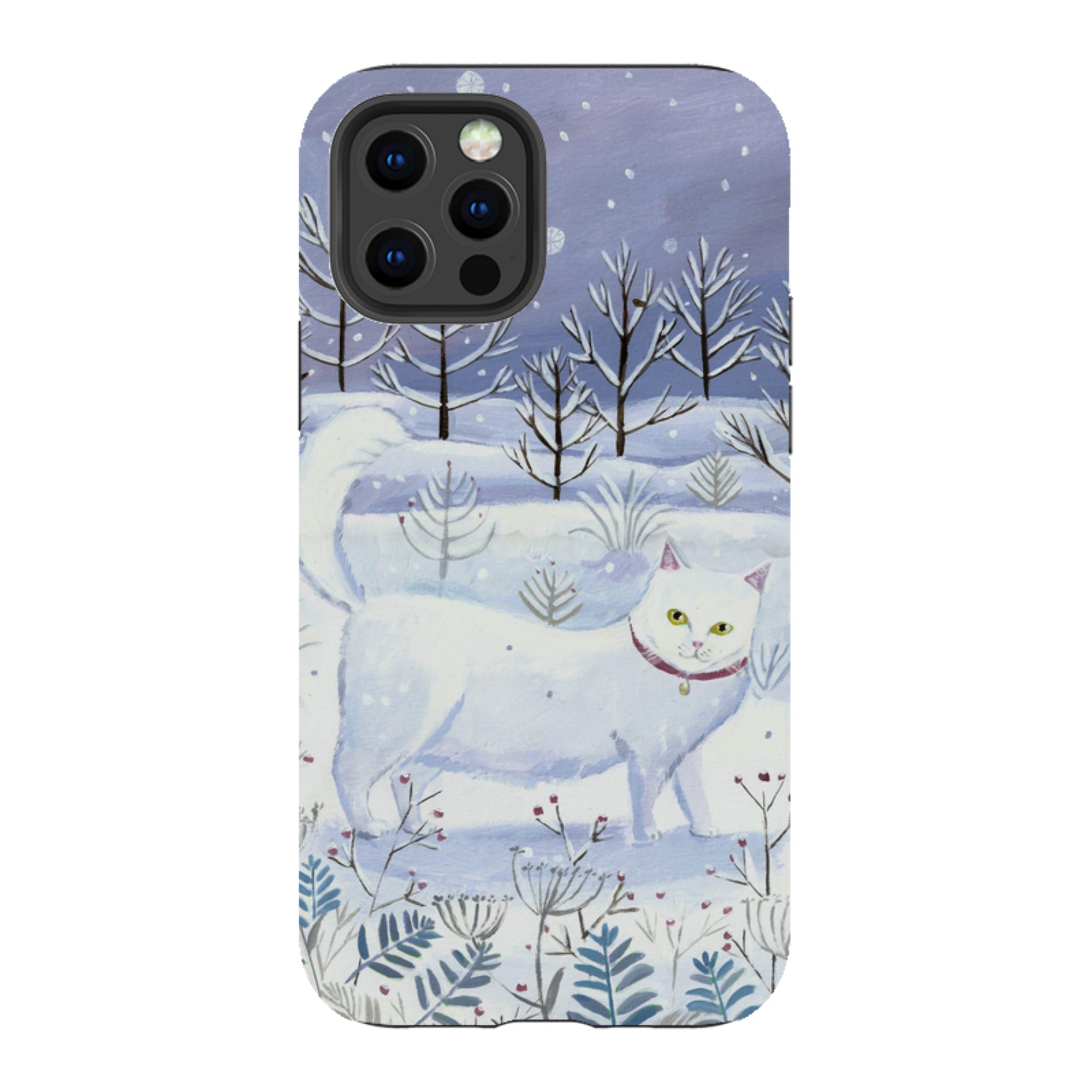 iPhone Tough Case - White Cat By Mary Stubberfield
