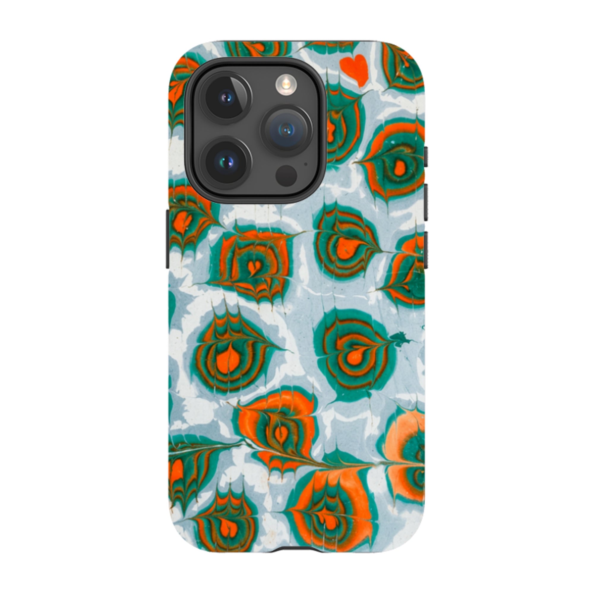 iPhone MagSafe Tough Case - Teal & Orange Marble