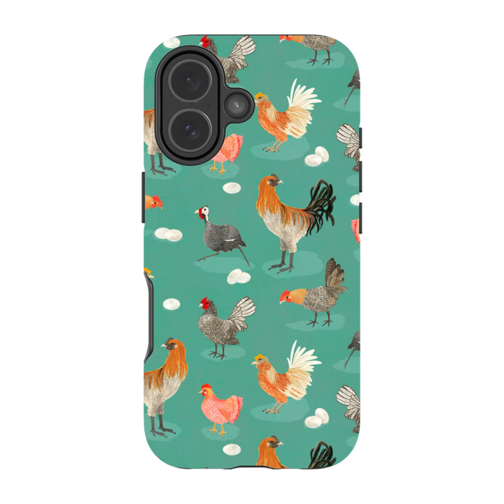 iPhone Tough Case - Chicken Teal By Katherine Quinn
