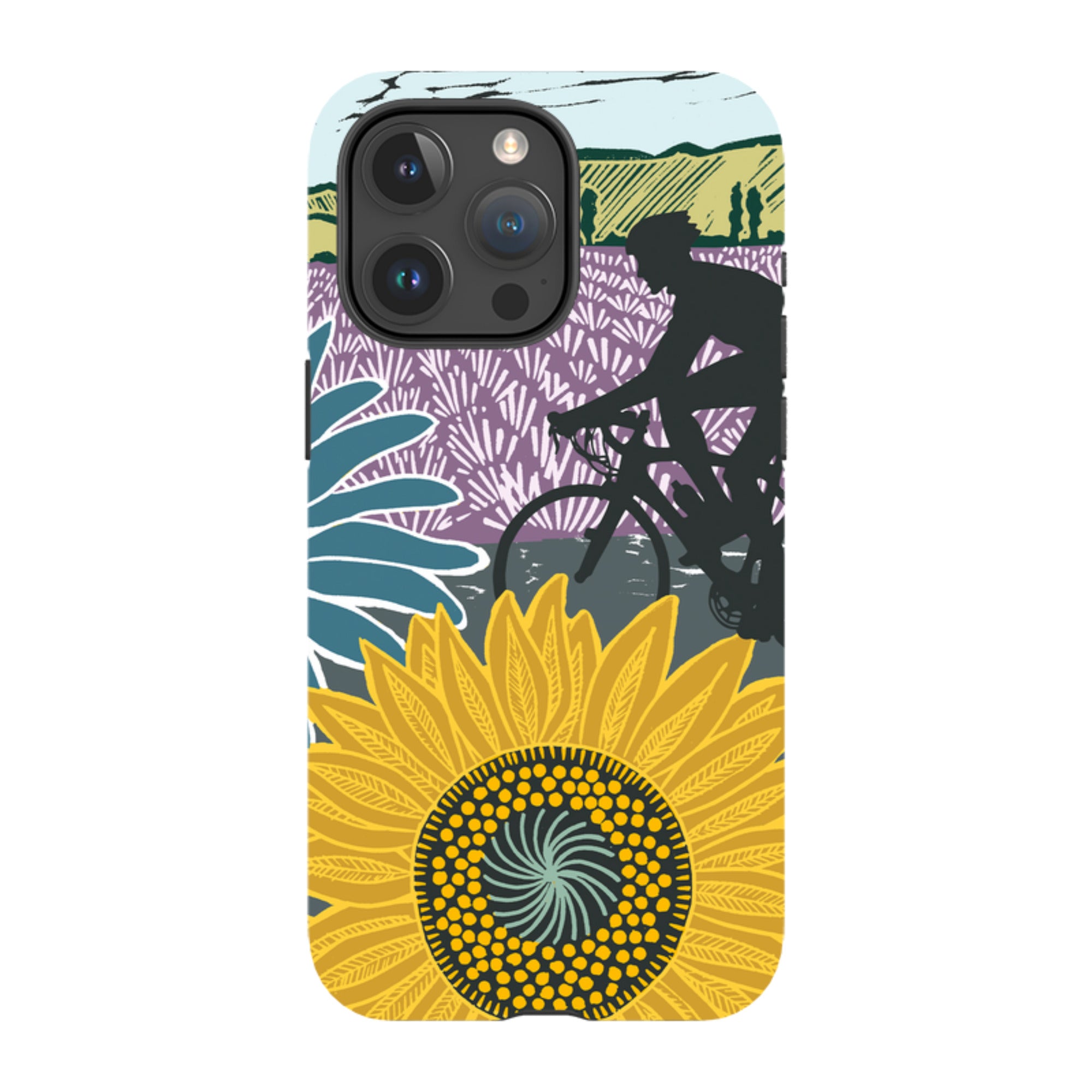 iPhone Tough Case - Bike And Sunflowers By Kate Heiss