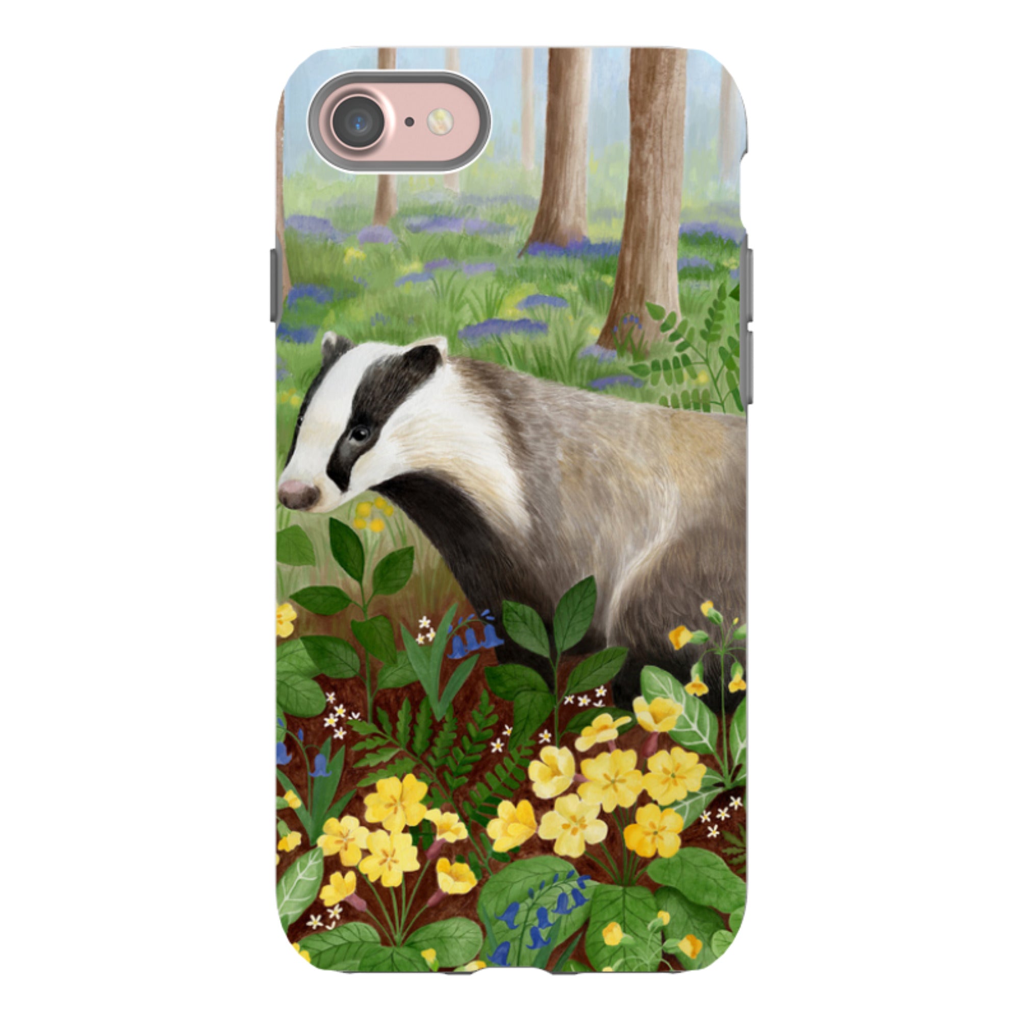 iPhone Tough Case - Bluebell Badger By Bex Parkin
