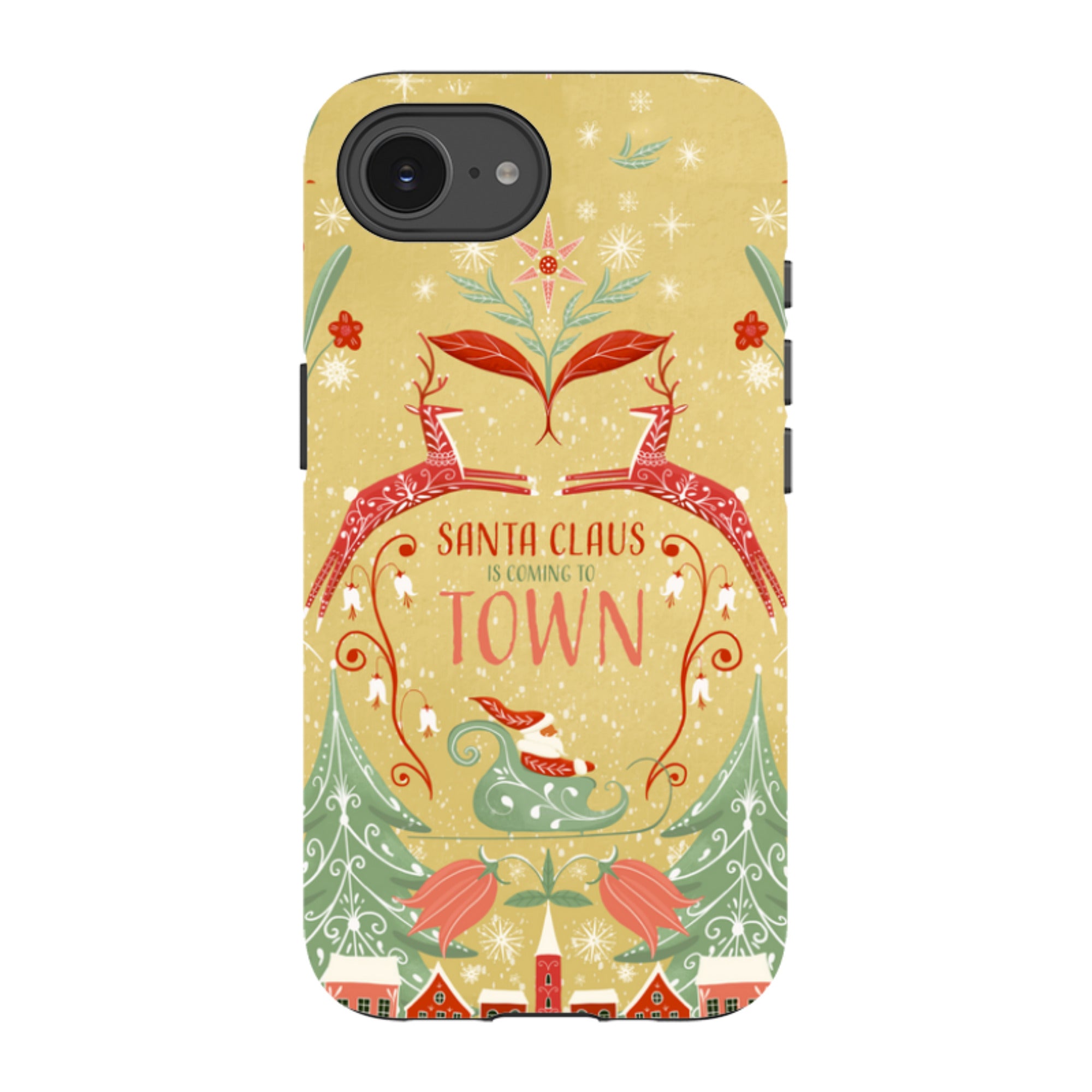 iPhone Tough Case - Santa Claus Is Coming To Town By Maja Lindberg