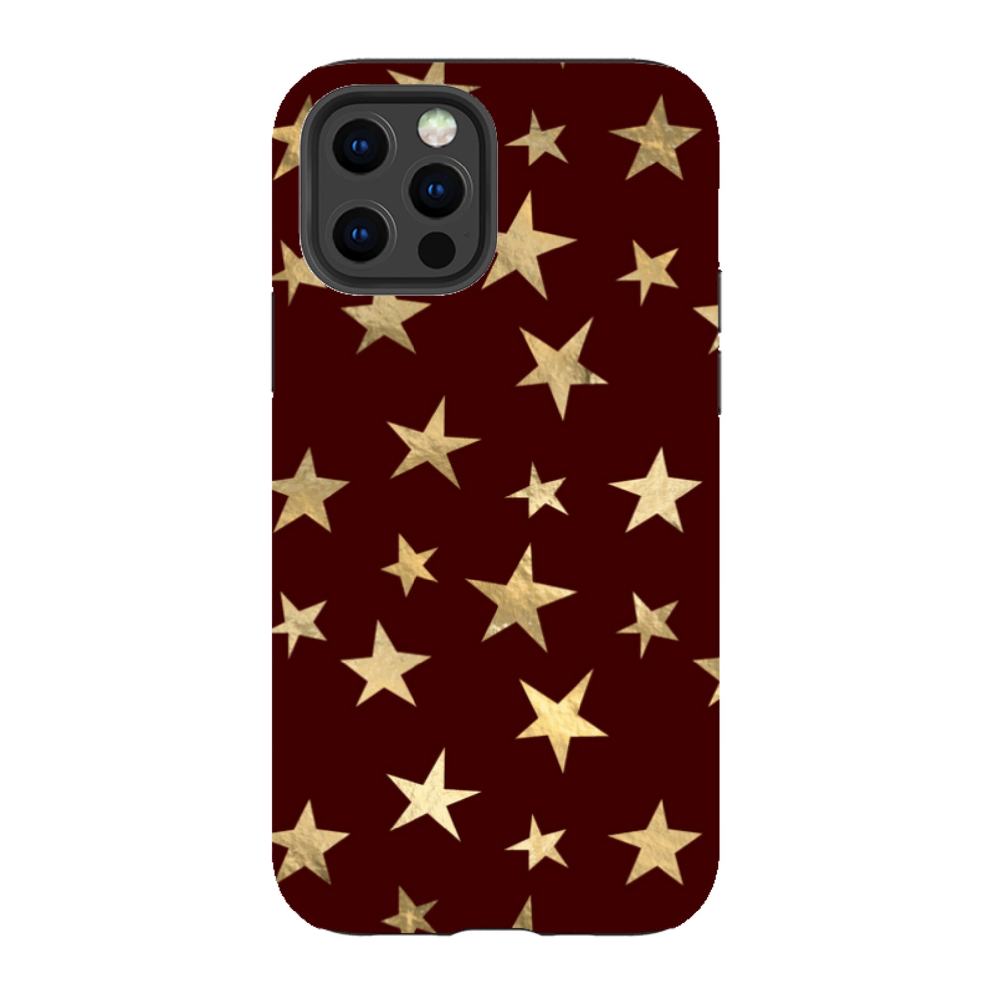 iPhone Tough Case - Brown and Gold Stars