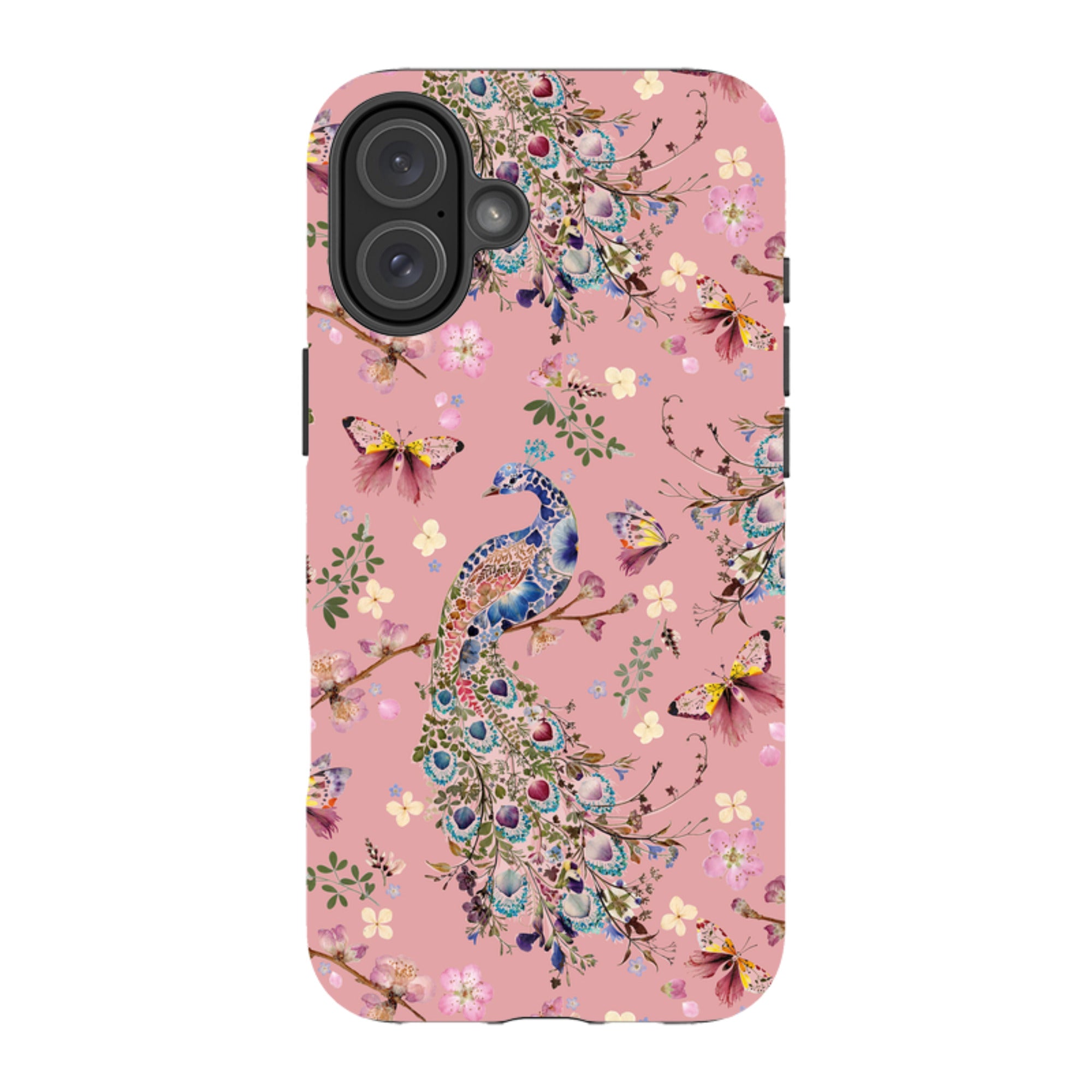 iPhone Tough Case - Peacock and Cherry Blossoms Lupine By Helen Ahpornsiri