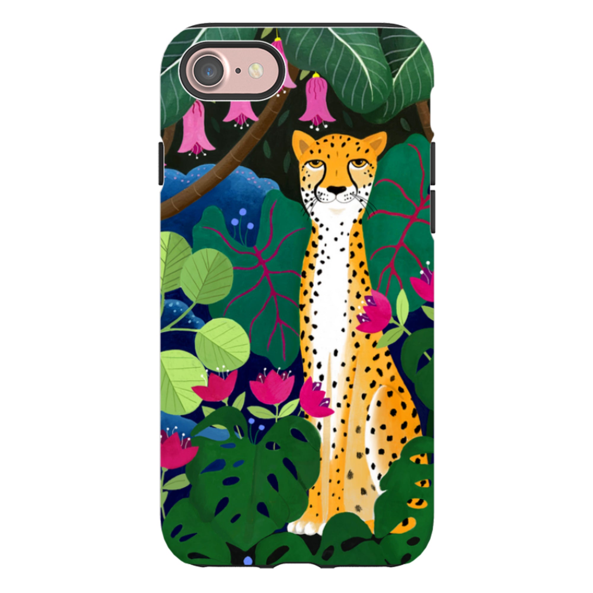 iPhone Tough Case - Cheetah And Monstera By Bex Parkin