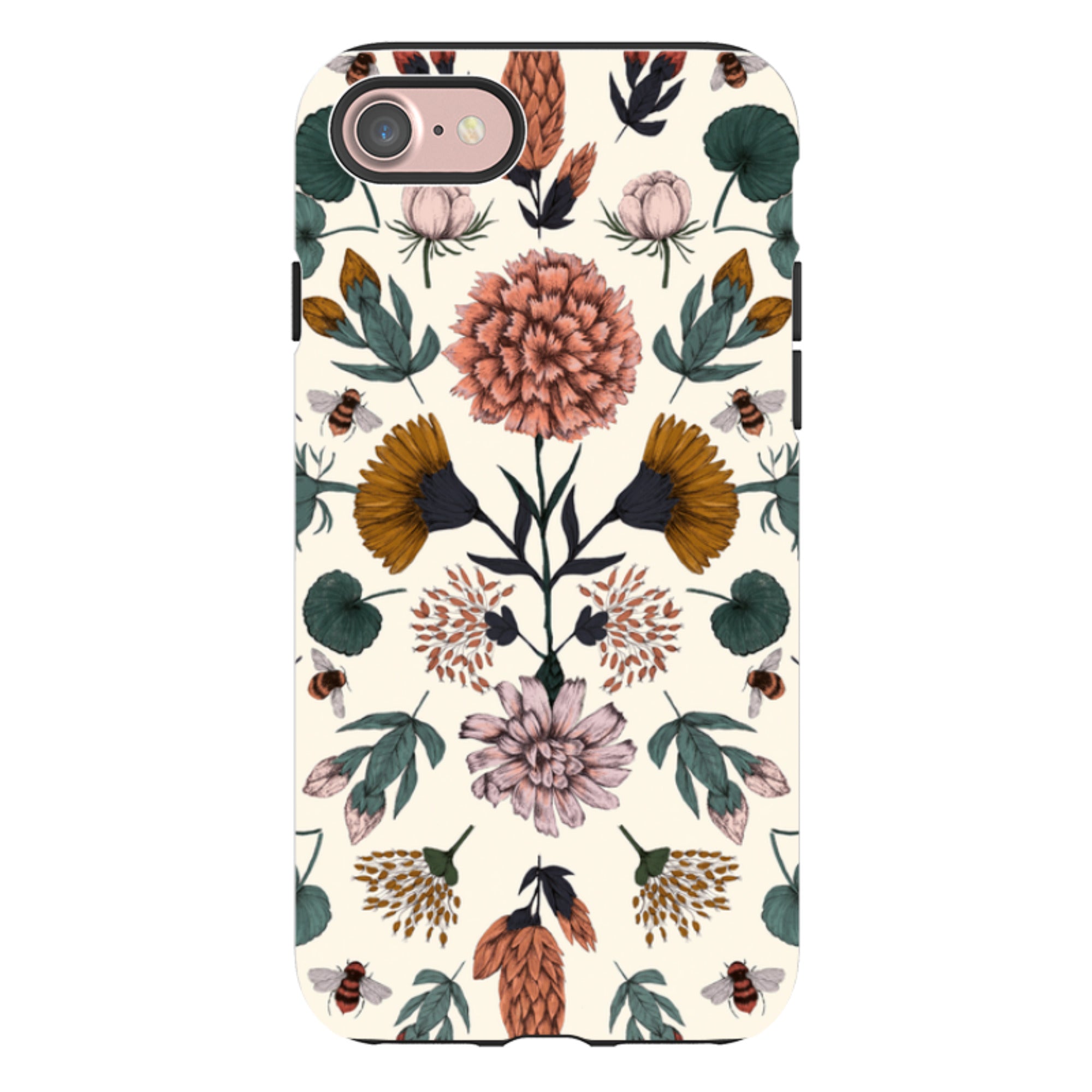 iPhone Tough Case - Floral Bees By Jade Mosinski