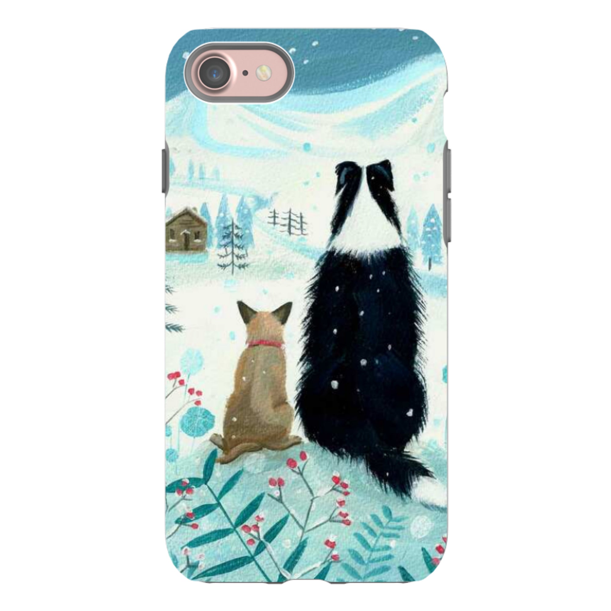 iPhone Tough Case - Dogs Xmas By Mary Stubberfield