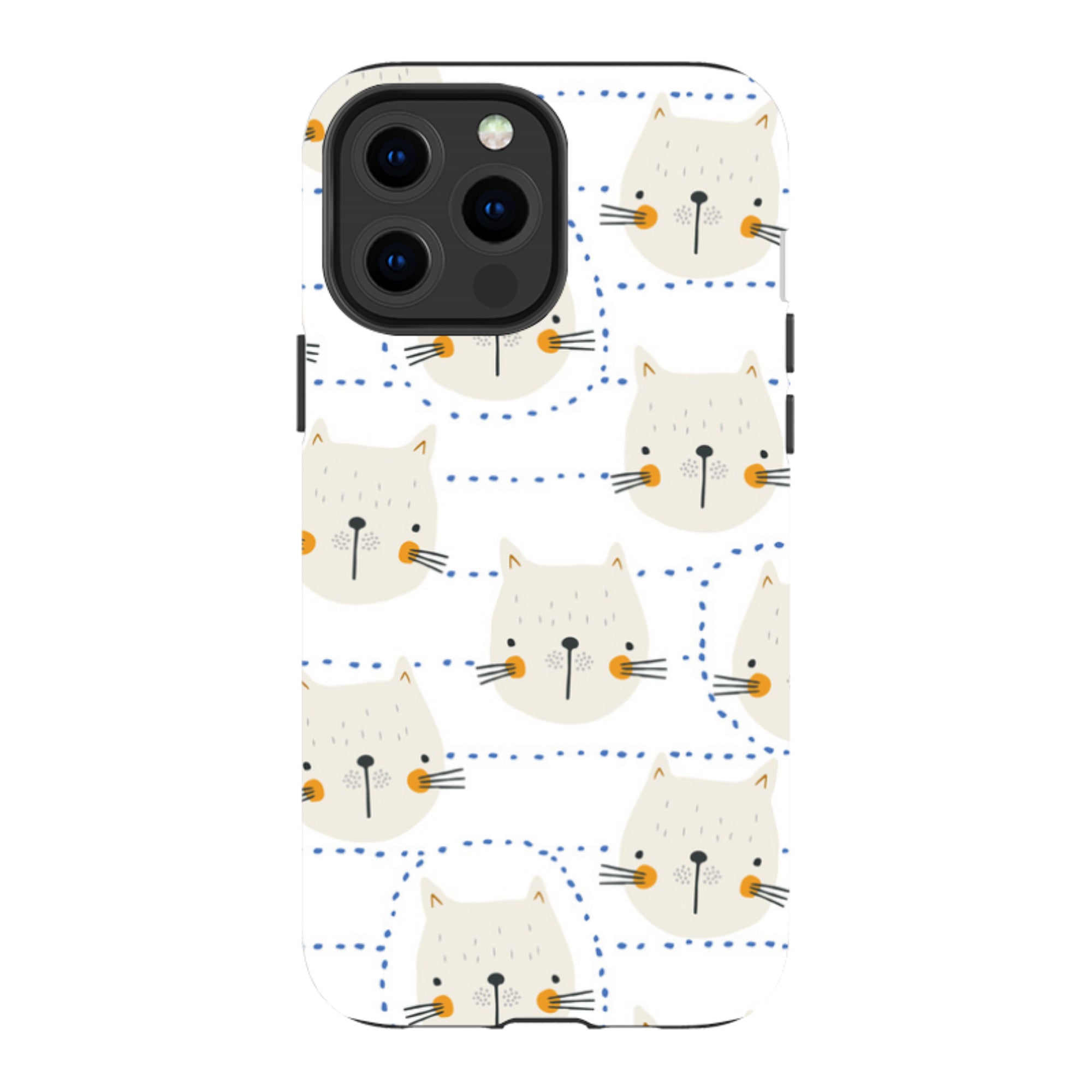 iPhone Tough Case - Cat Tiles