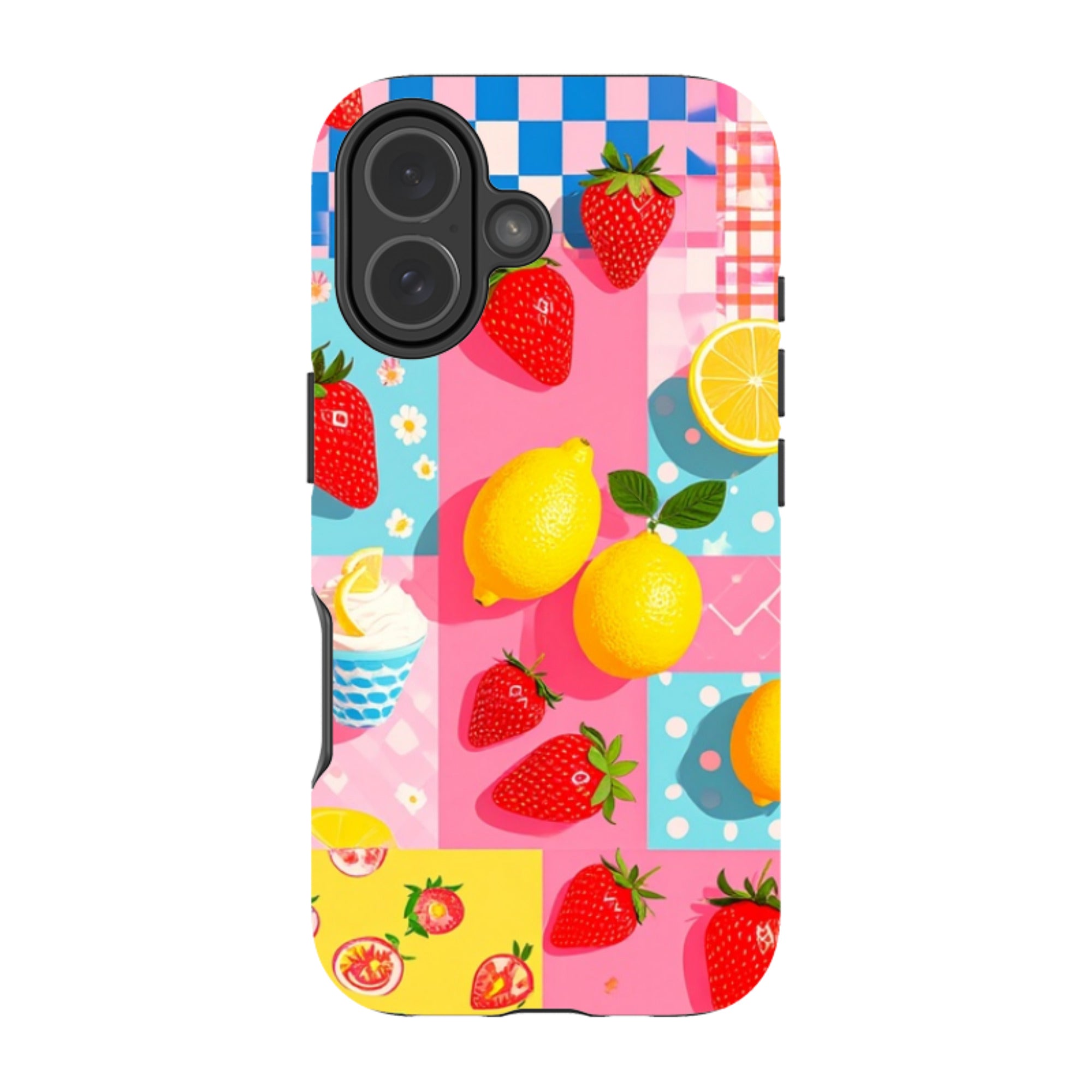 iPhone MagSafe Tough Case - Lemon Strawberry Icecream