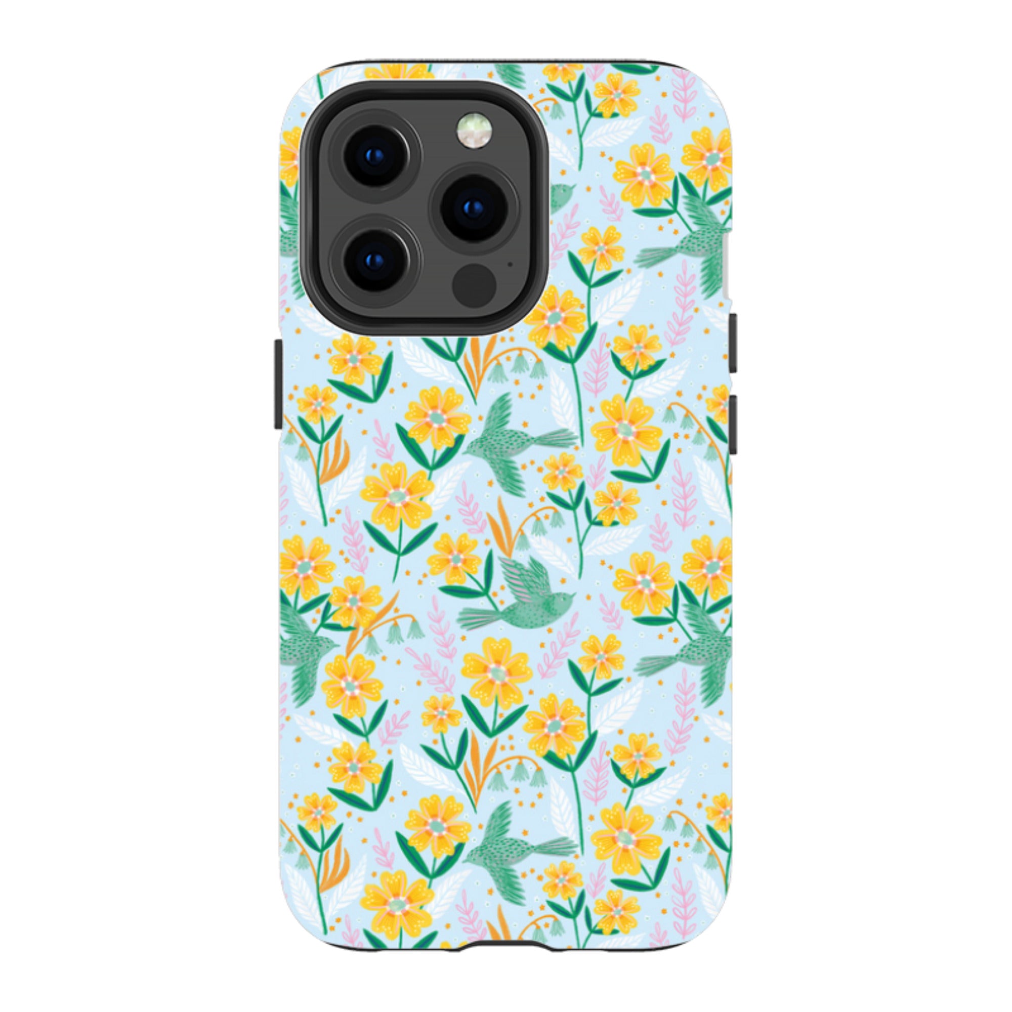 iPhone Tough Case - Sweet Birds Blue By Lee Foster Wilson
