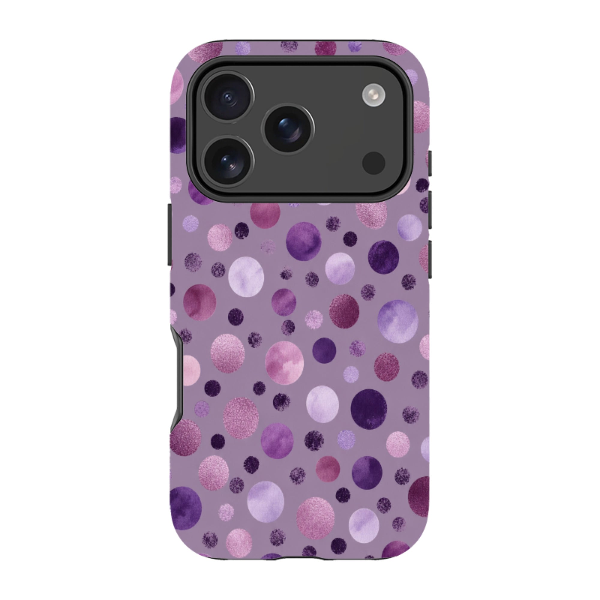 iPhone Tough Case - Mauve Polka Dot
