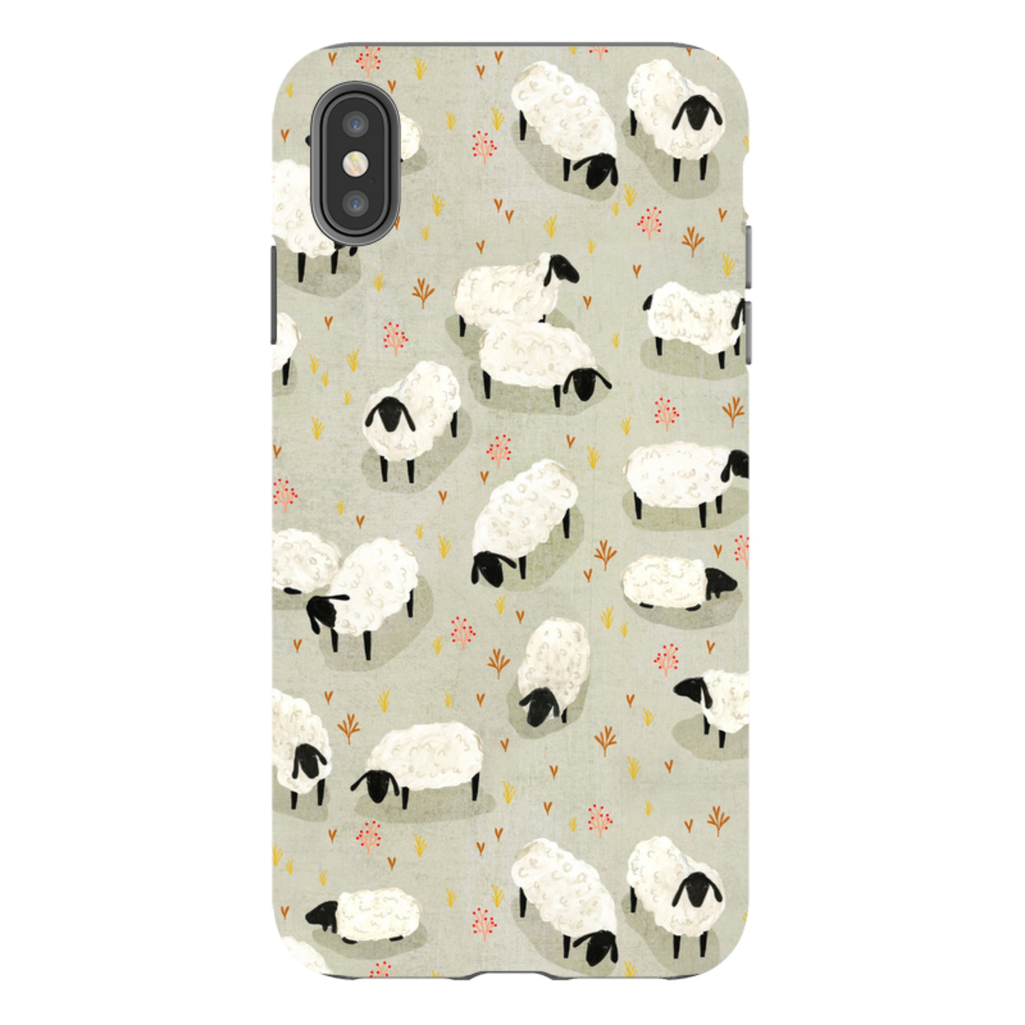 iPhone Tough Case - Sheep Grey By Katherine Quinn