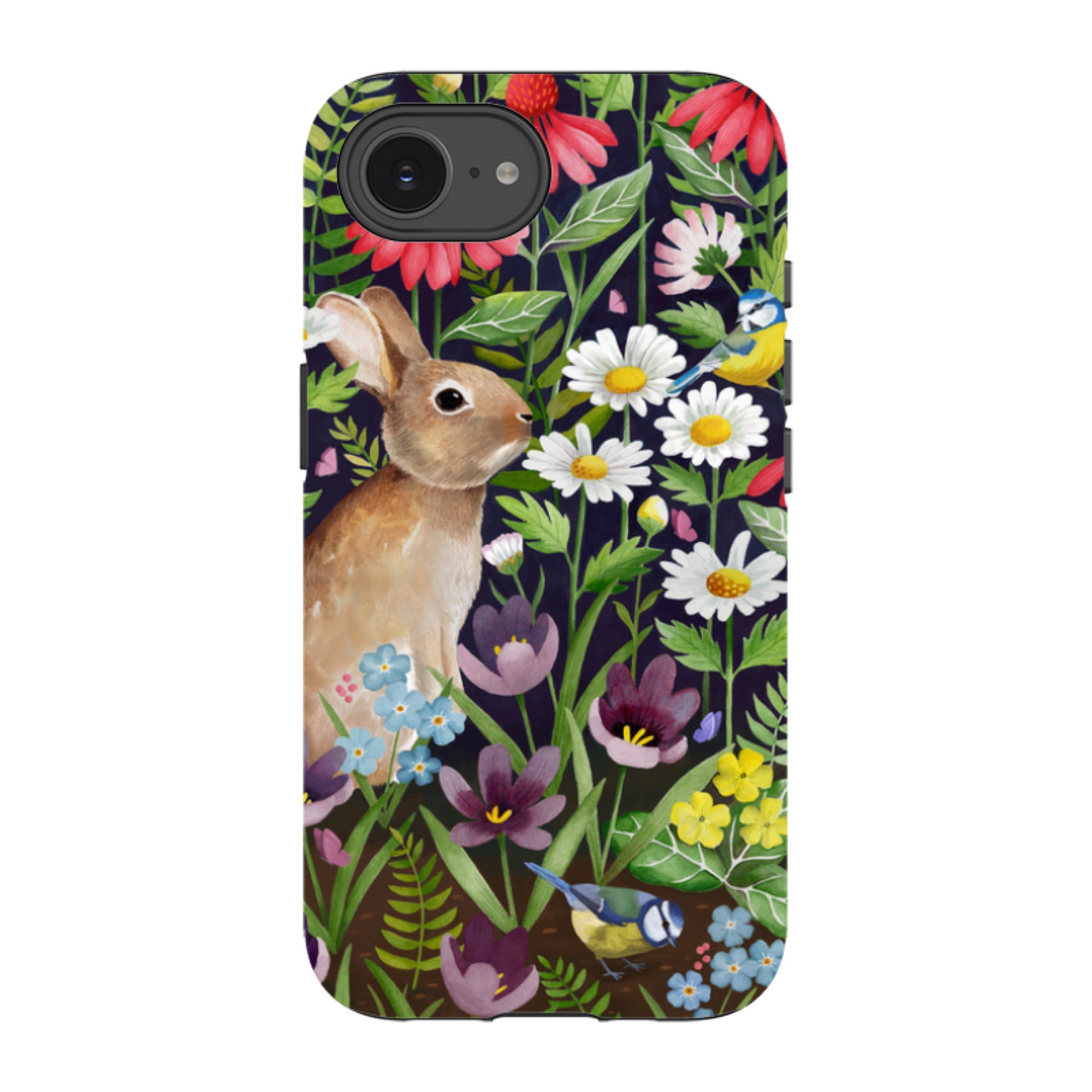 iPhone Tough Case - Rabbit And Wildflowers By Bex Parkin