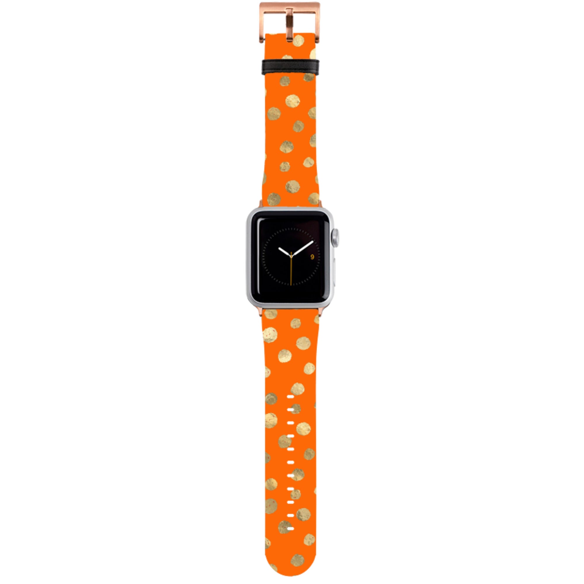 Orange and Gold Dots Apple Watch Strap