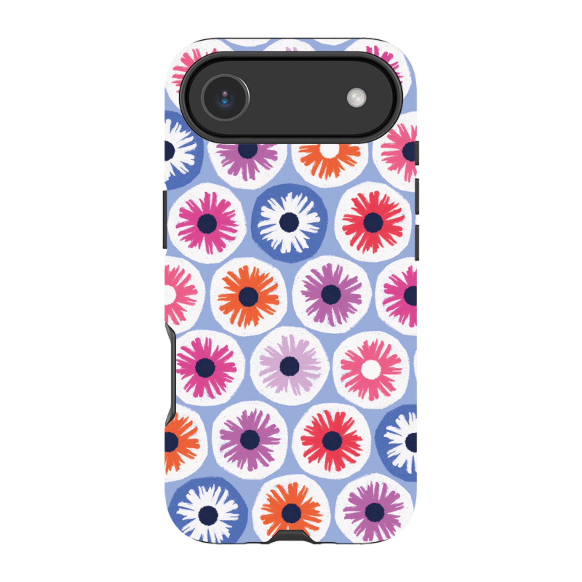 iPhone Tough Case - Penny Flowers Light Blue By Ali Brookes
