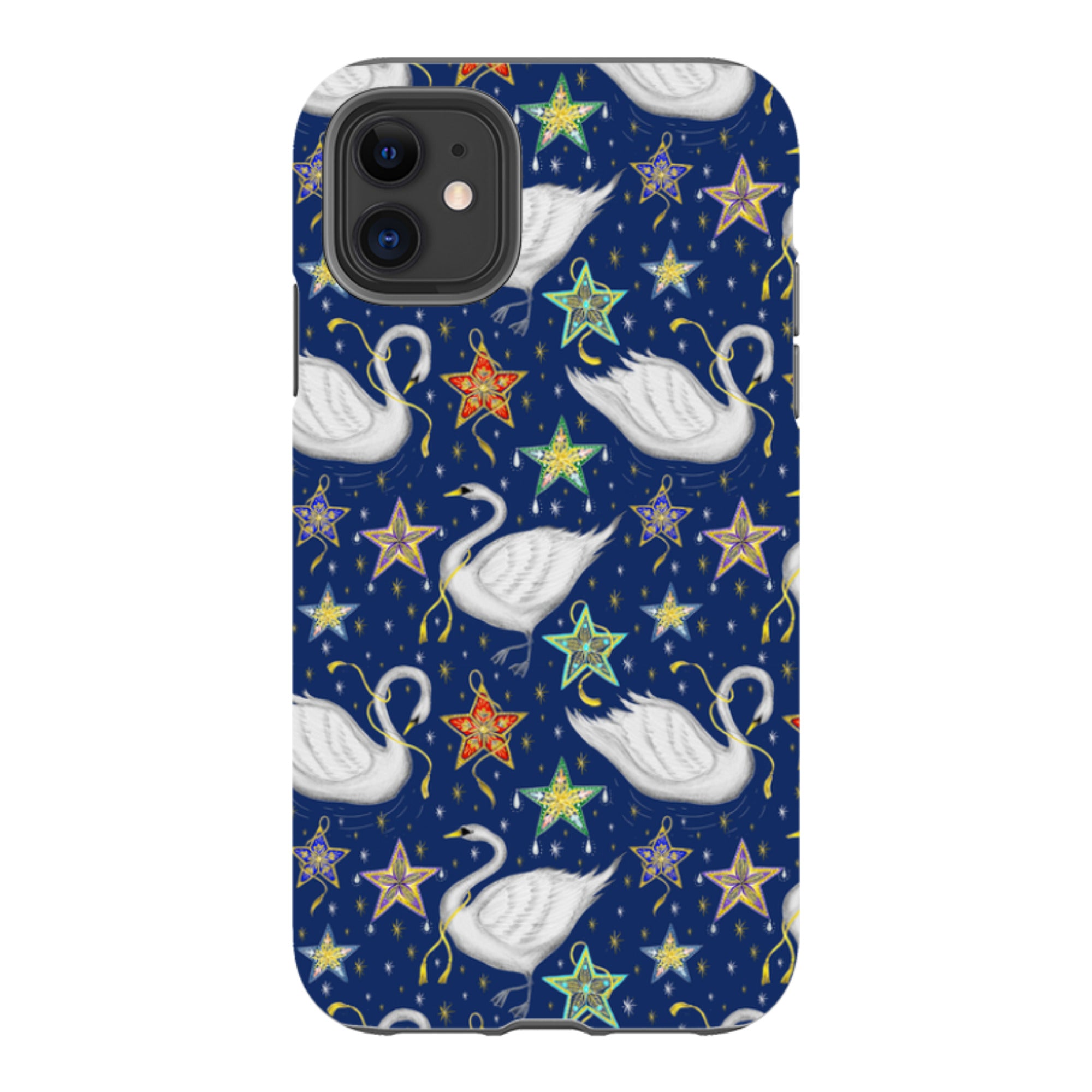 iPhone Tough Case - Swan Pattern By Catherine Rowe