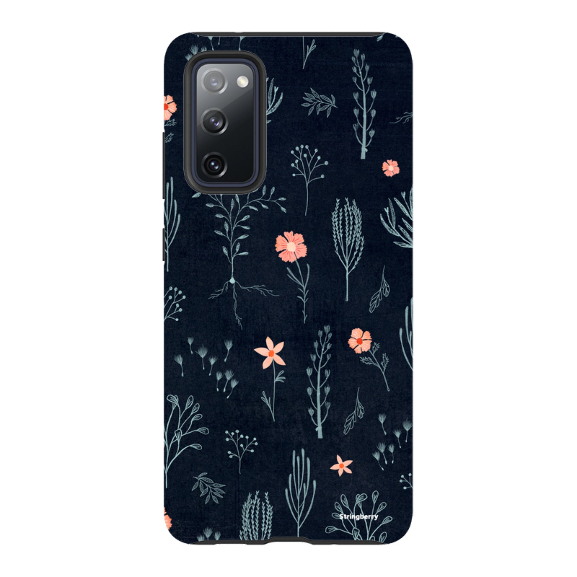 Samsung Tough Case - Floral Light Blue And Pink By Katherine Quinn