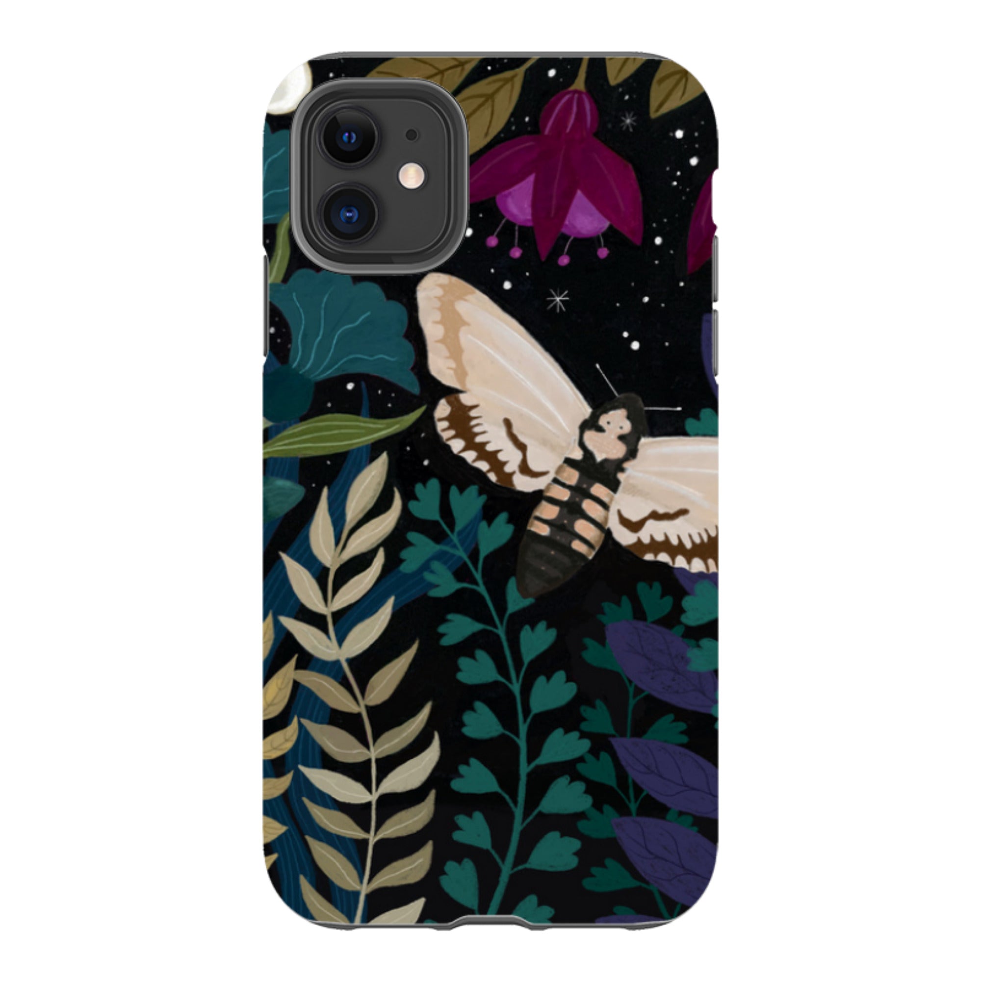 iPhone Tough Case - Midnight Moths By Bex Parkin