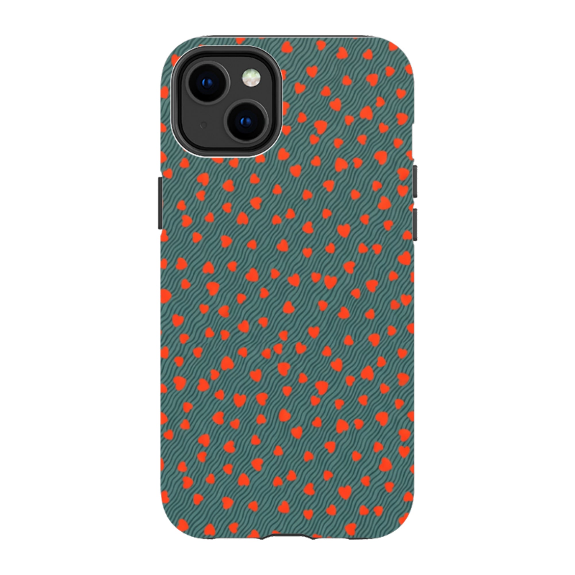 iPhone Tough Case - Red Hearts