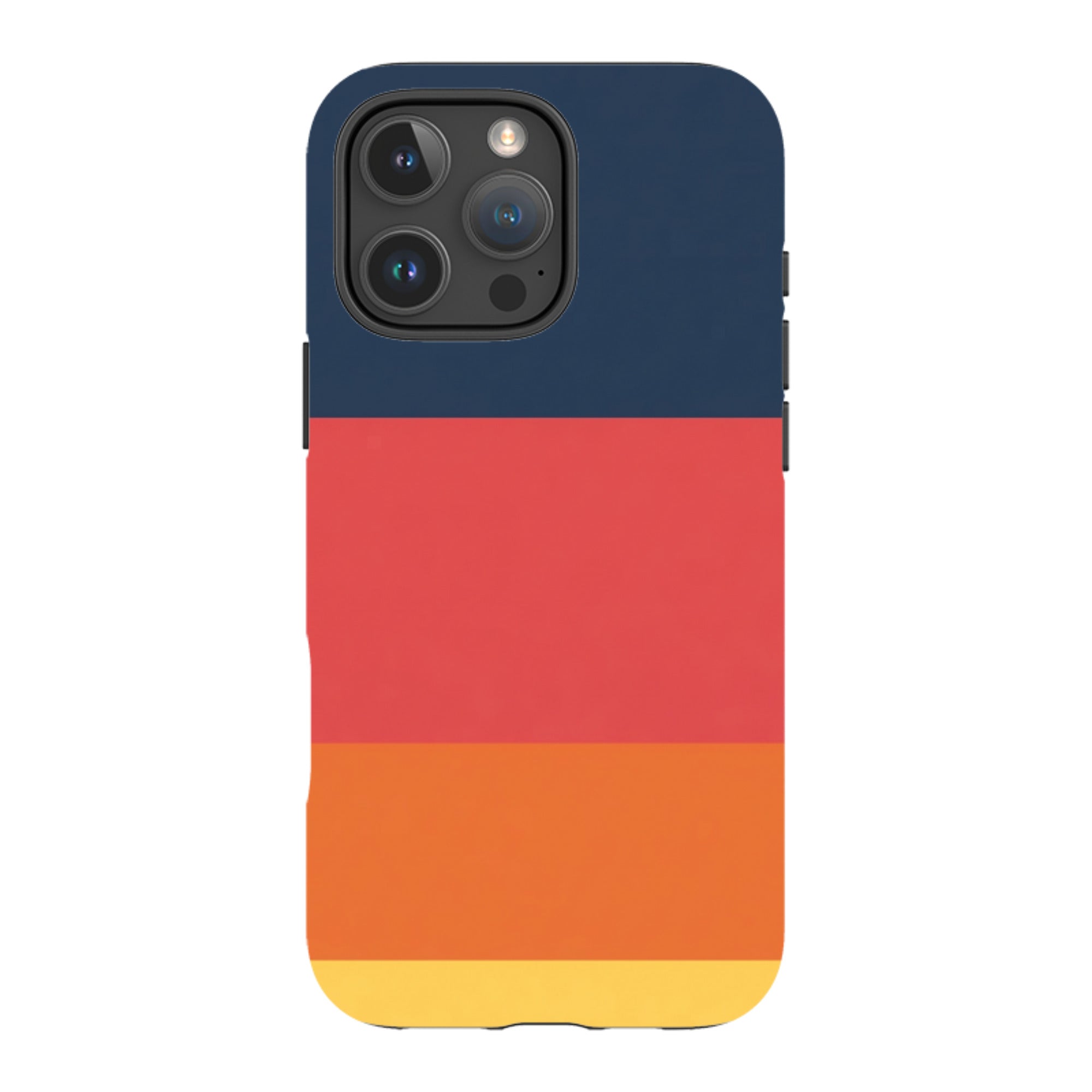 iPhone MagSafe Tough Case - Navy Blue & Orange Gingham