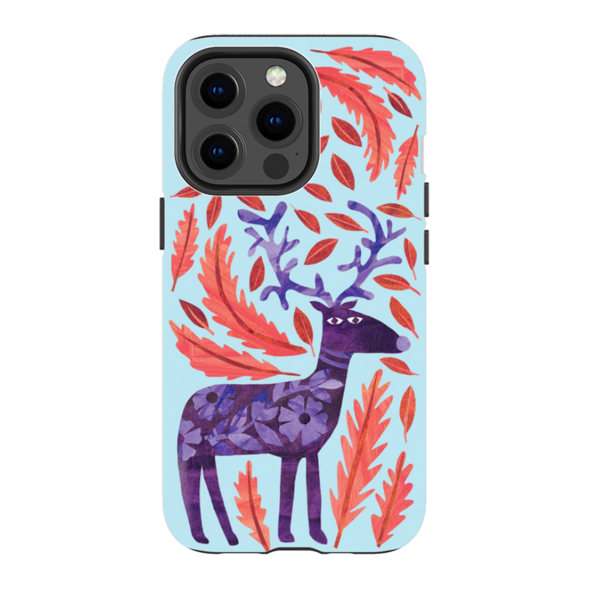 iPhone Tough Case - Purple Reindeer By Tracey English