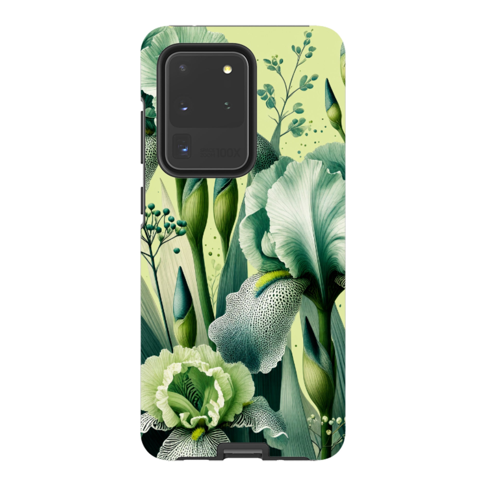 Samsung Tough Case - Sage Green Iris Floral