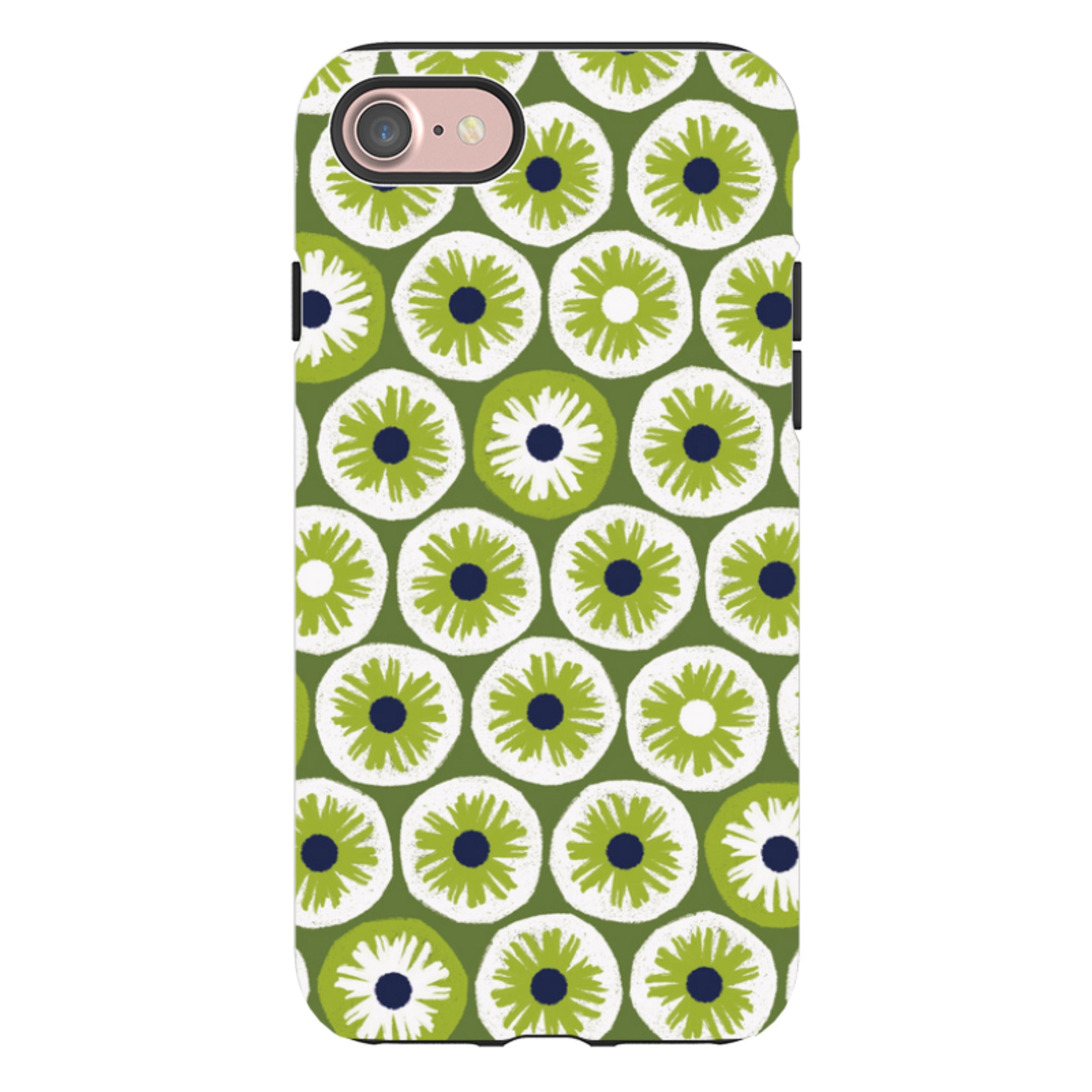 iPhone Tough Case - Penny Flowers Green By Ali Brookes
