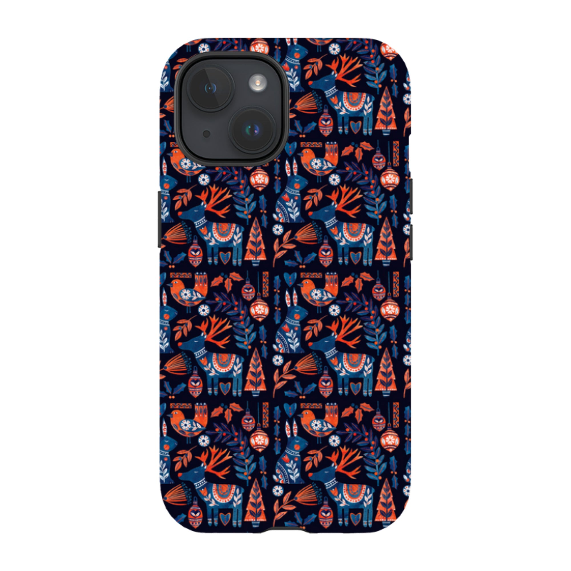 iPhone Tough Case - Scandi Animals Dark By Tracey English