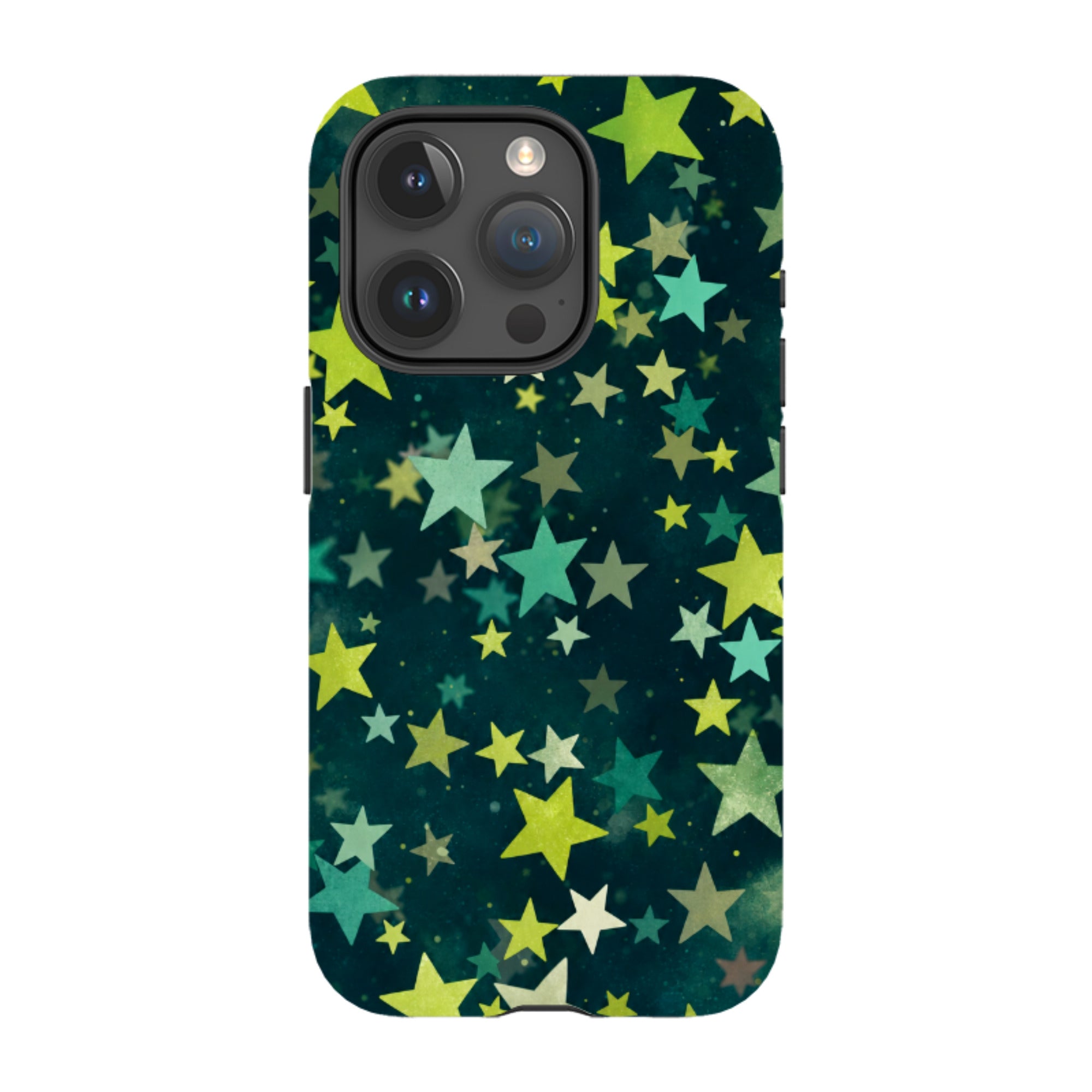 iPhone Tough Case - Green Galaxy Star
