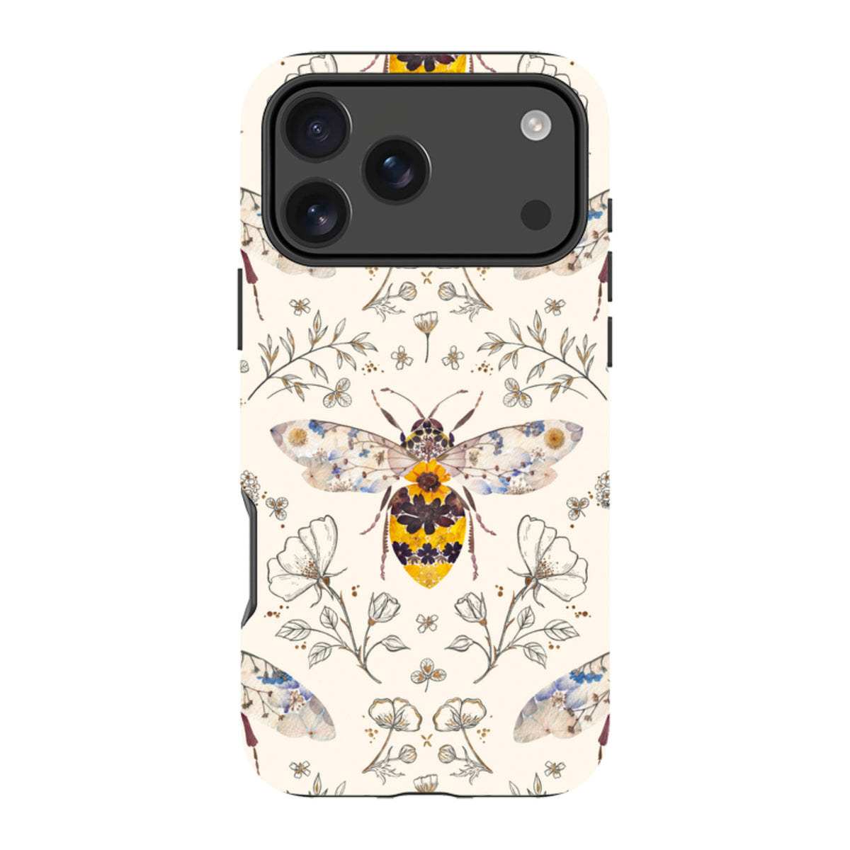 iPhone Tough Case - Alabaster Bumble Bee By Helen Ahpornsiri