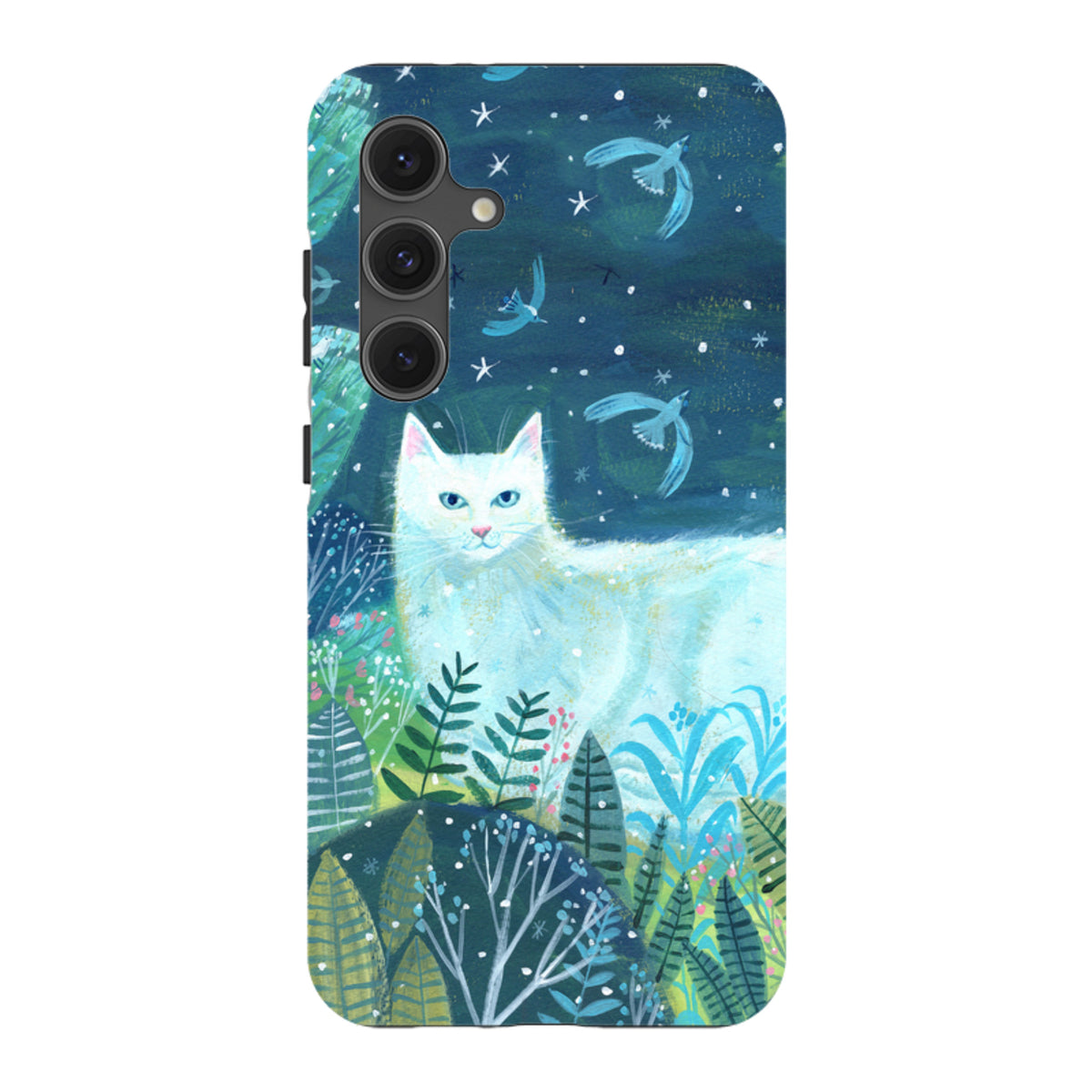 Samsung Tough Case - White Cat By Mary Stubberfield