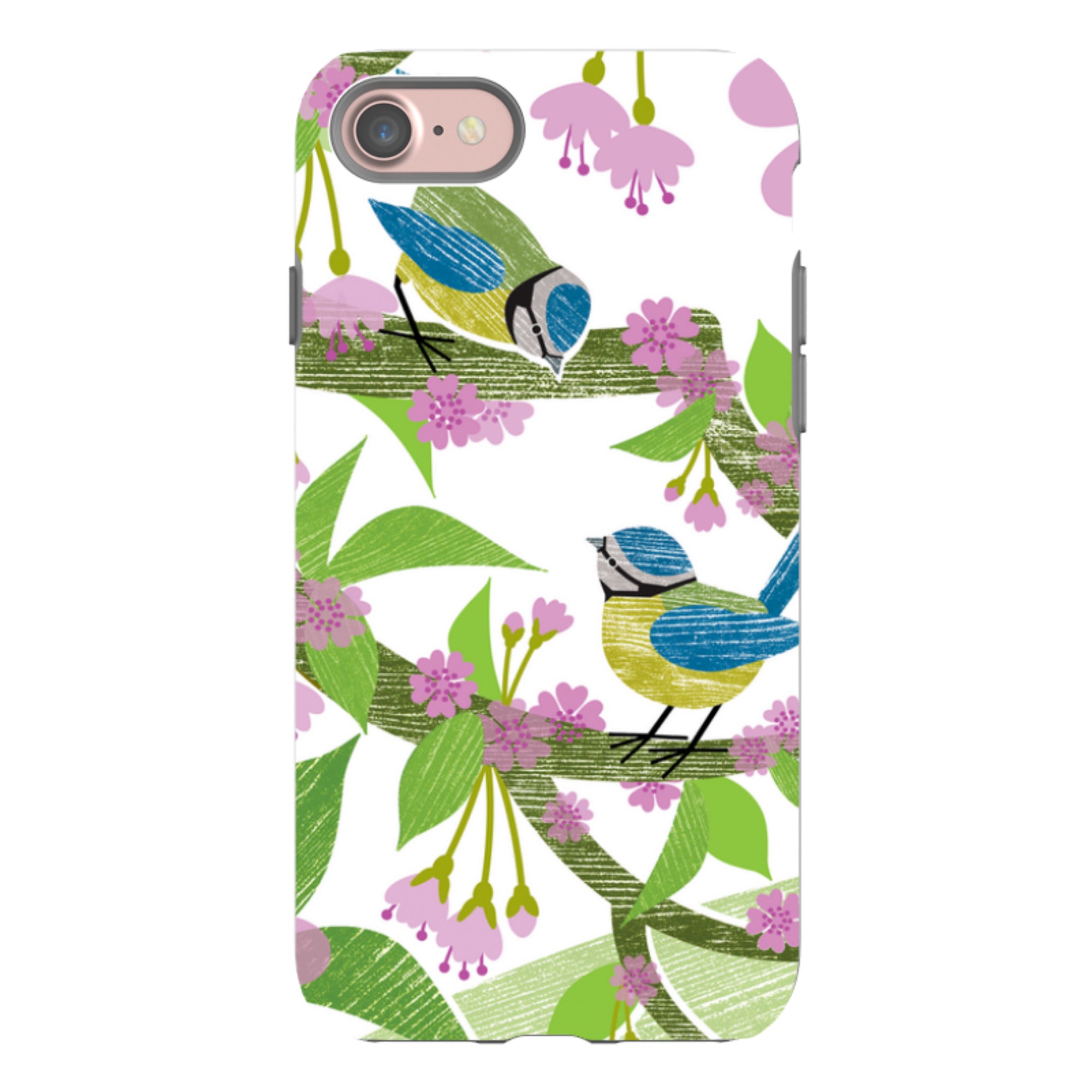 iPhone Tough Case - Blue Tits And Blossom By Liane Payne