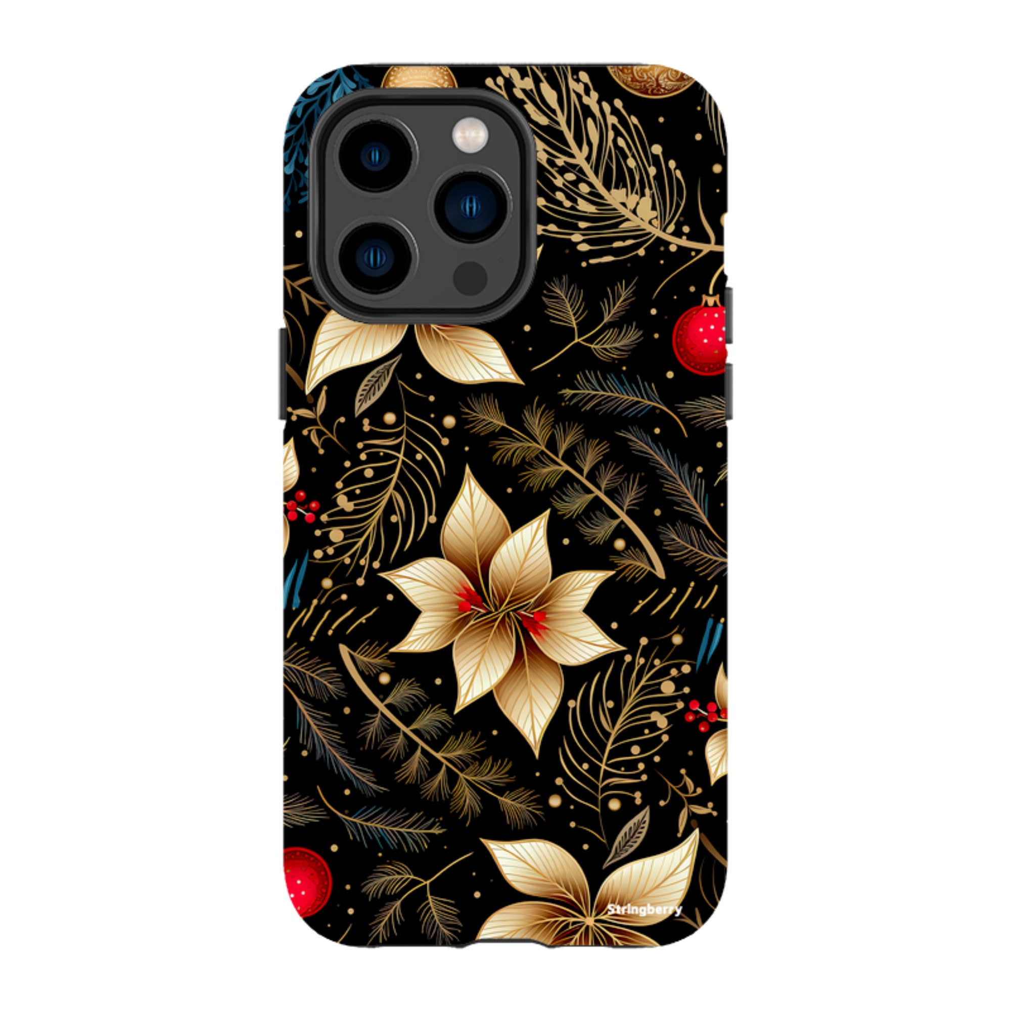 iPhone Tough Case - Golden Winter Floral