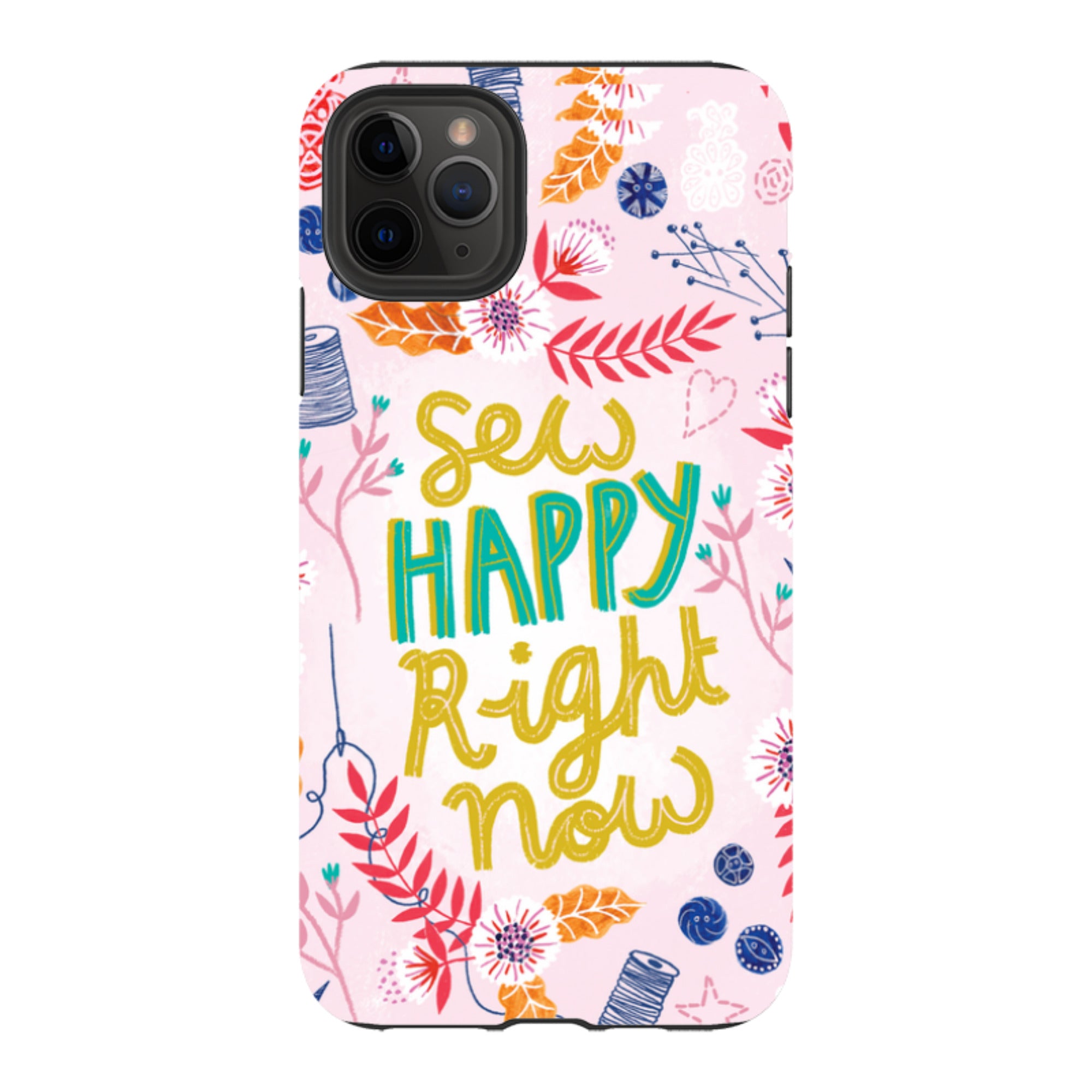 iPhone Tough Case - Sew Happy By Lee Foster Wilson