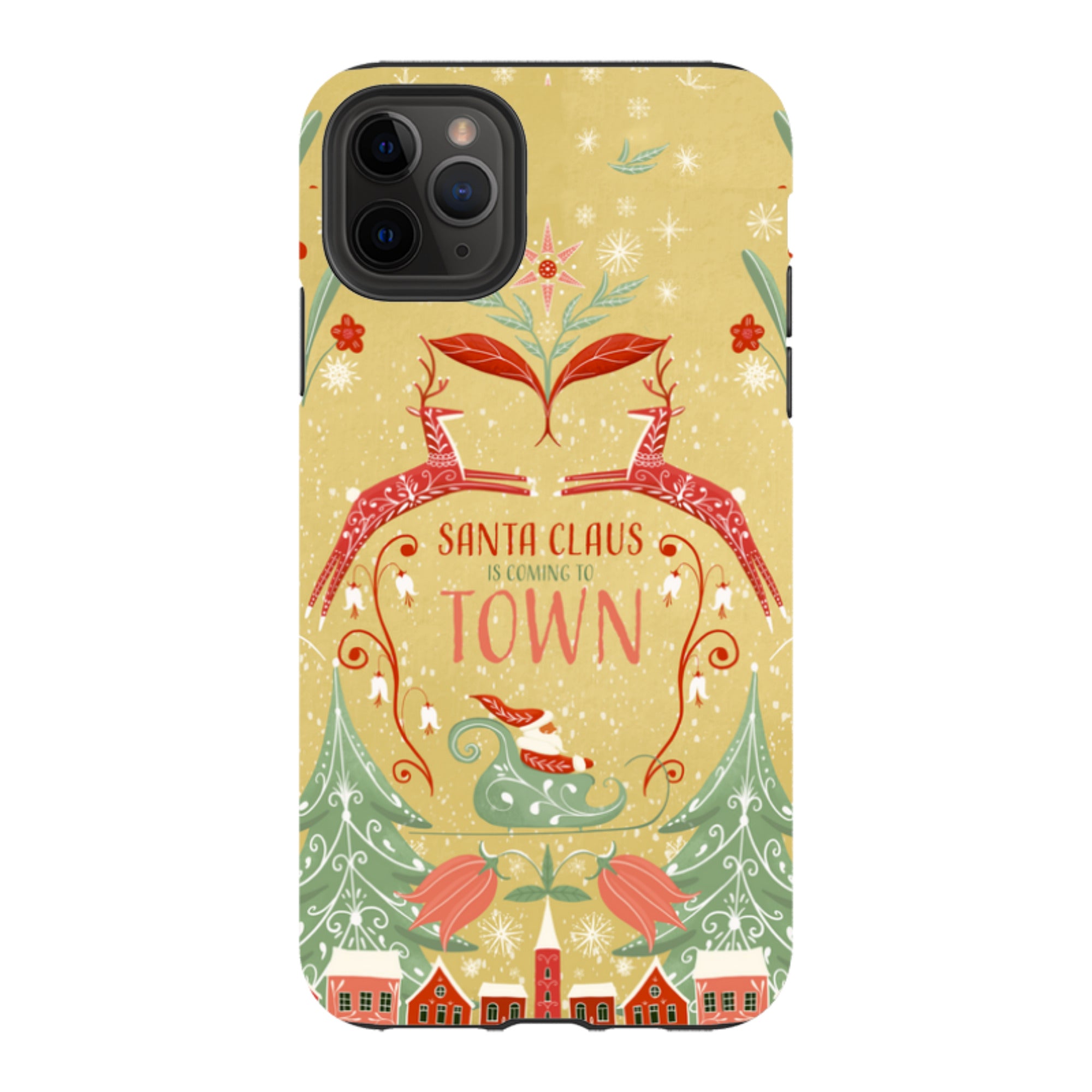 iPhone Tough Case - Santa Claus Is Coming To Town By Maja Lindberg
