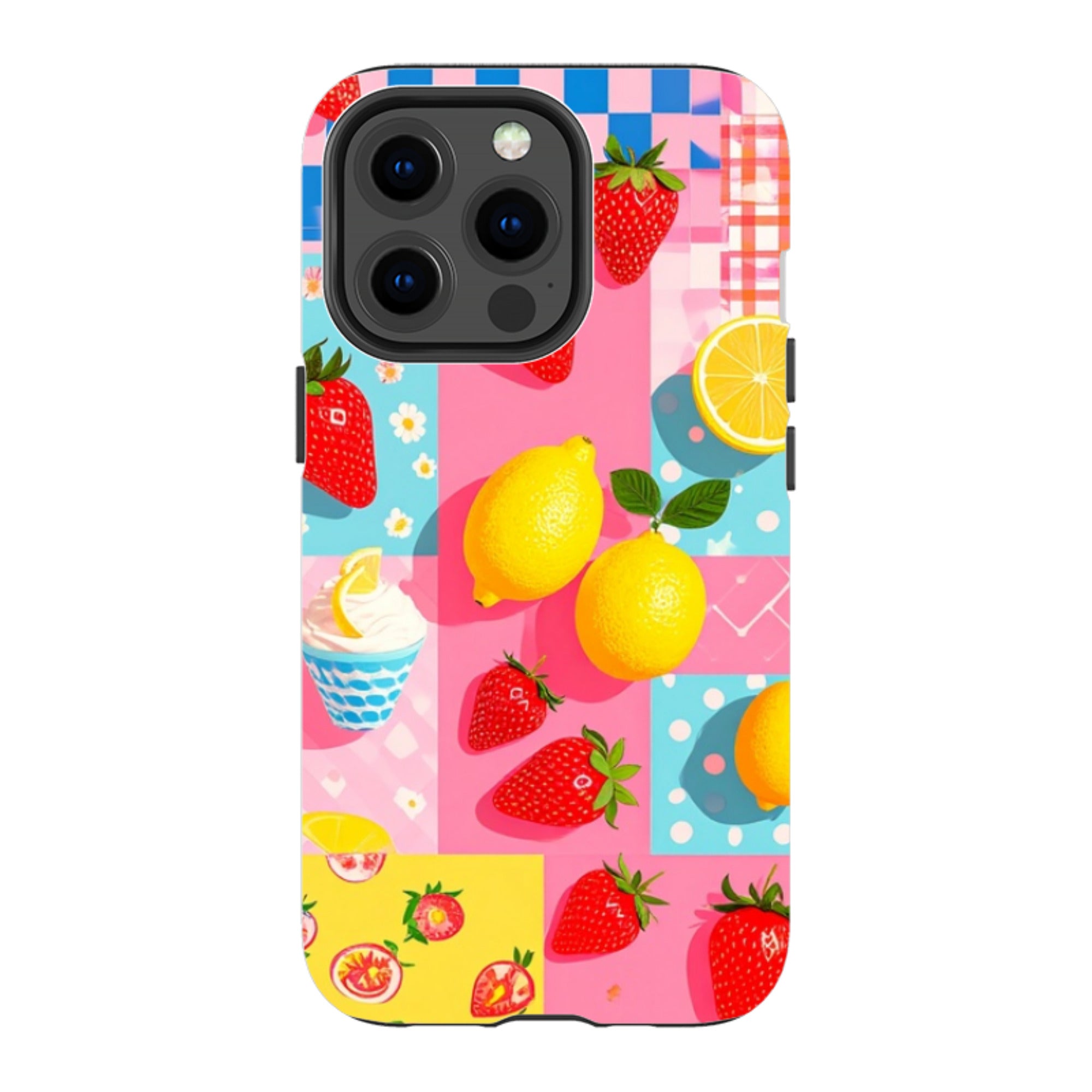 iPhone MagSafe Tough Case - Lemon Strawberry Icecream