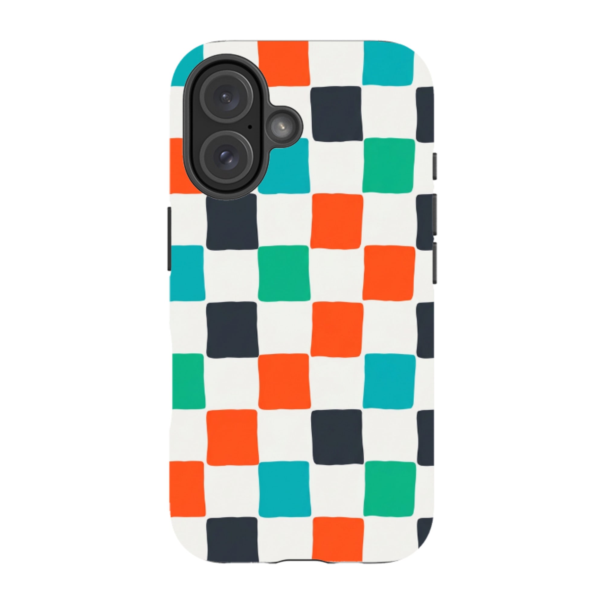 iPhone MagSafe Tough Case - Multi-Color Checkerboard