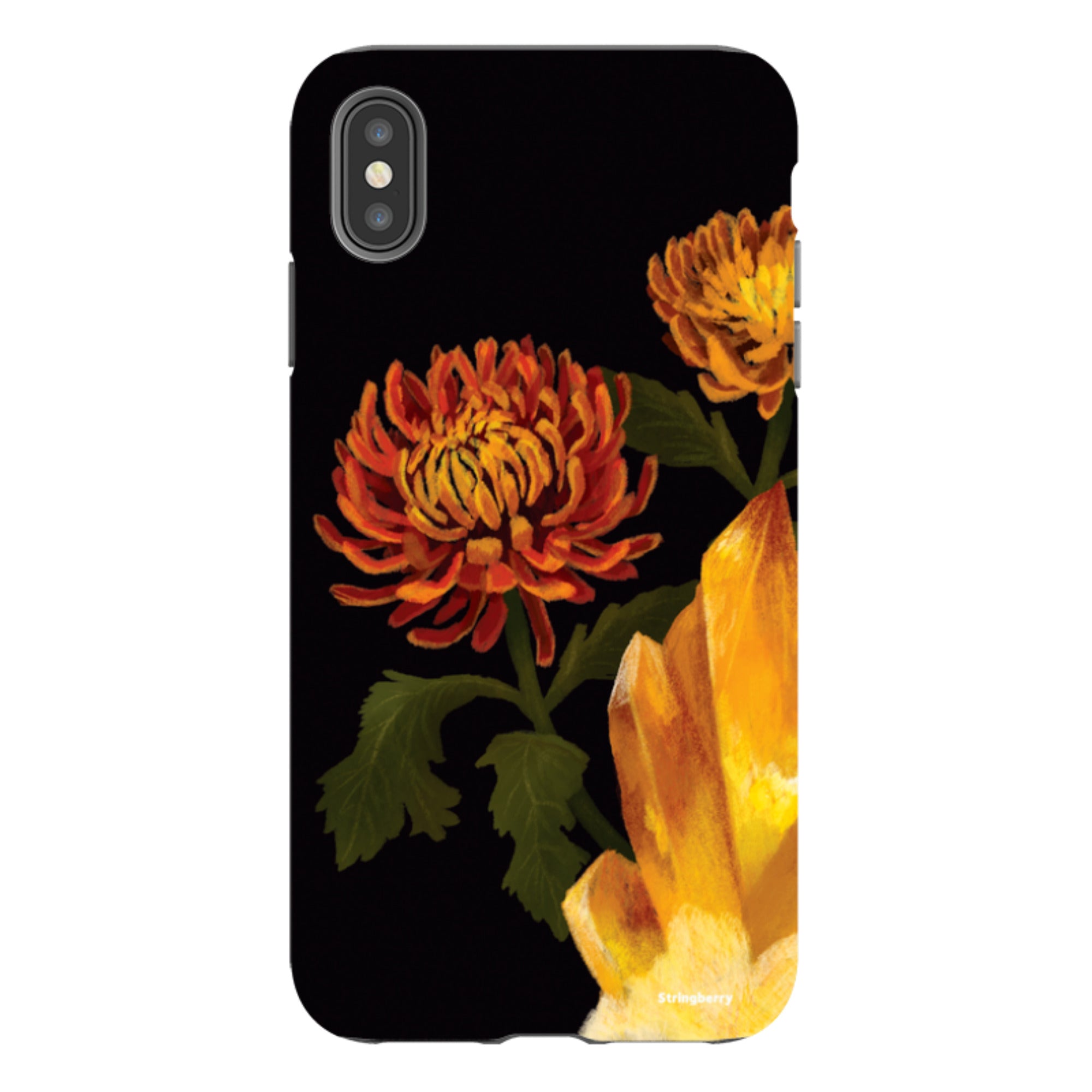 iPhone Tough Case - Chrysanthemum Citrine By Anna Stead